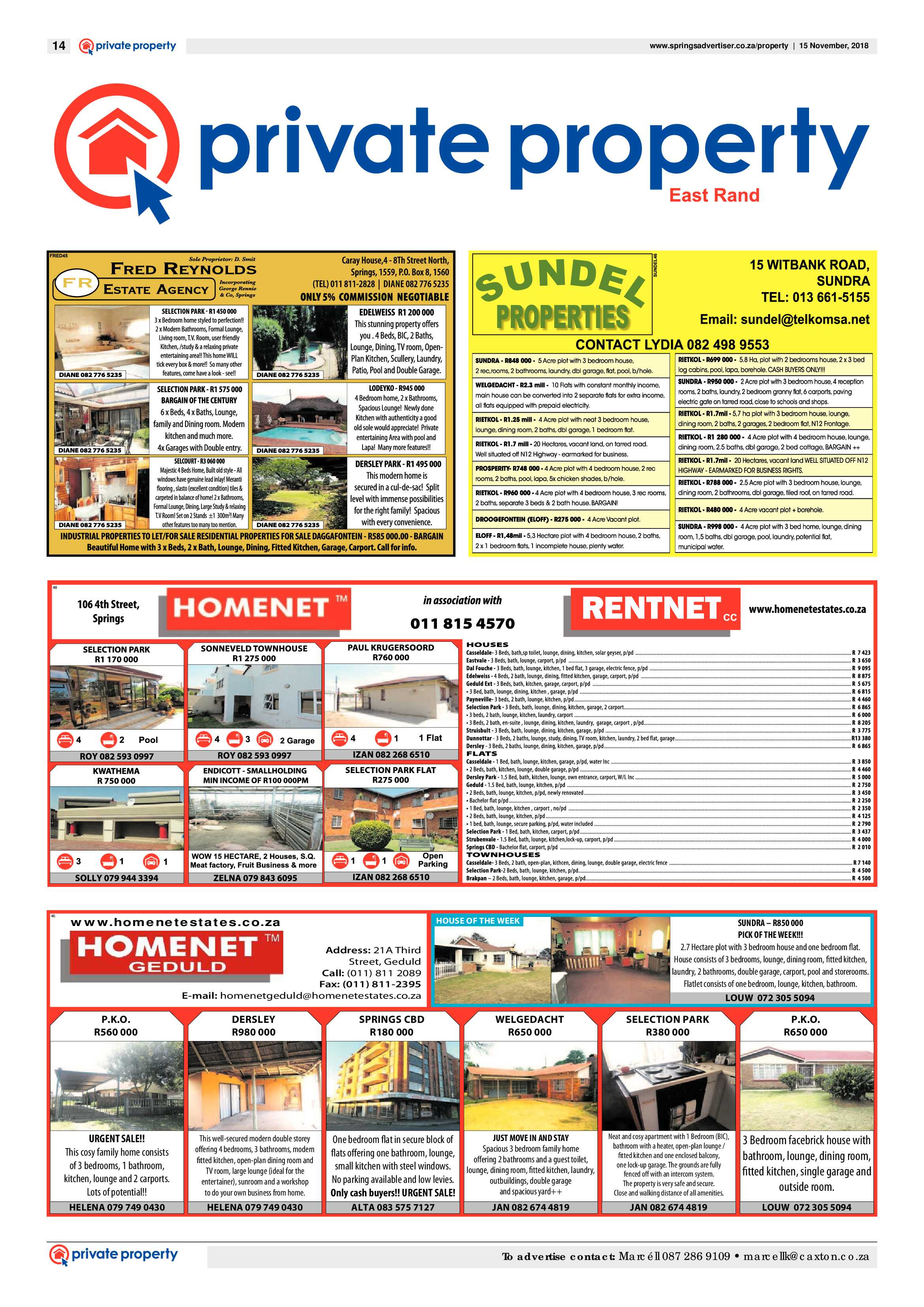 Springs Advertiser 15 November 2018 page 14