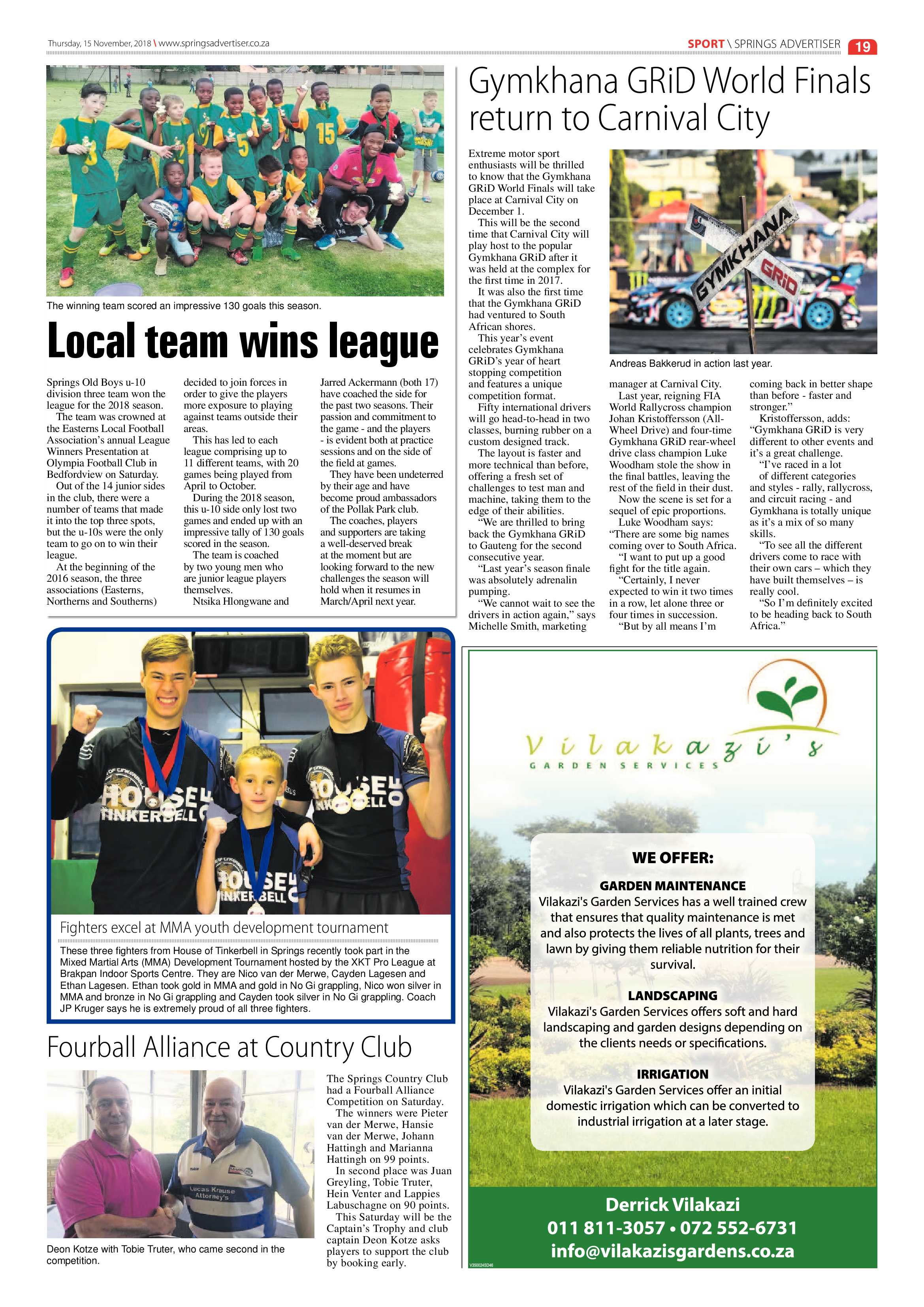 Springs Advertiser 15 November 2018 page 19