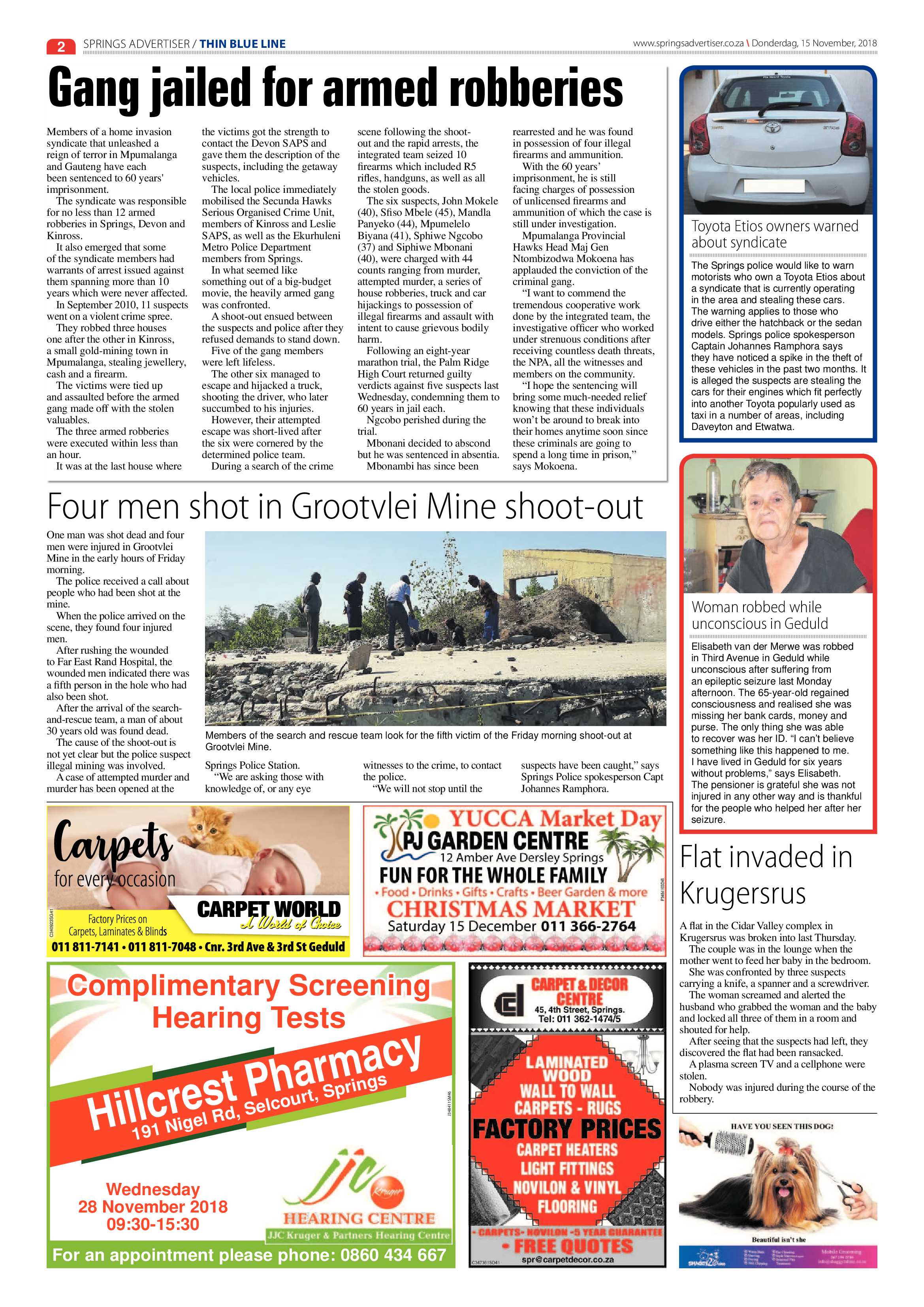 Springs Advertiser 15 November 2018 page 2