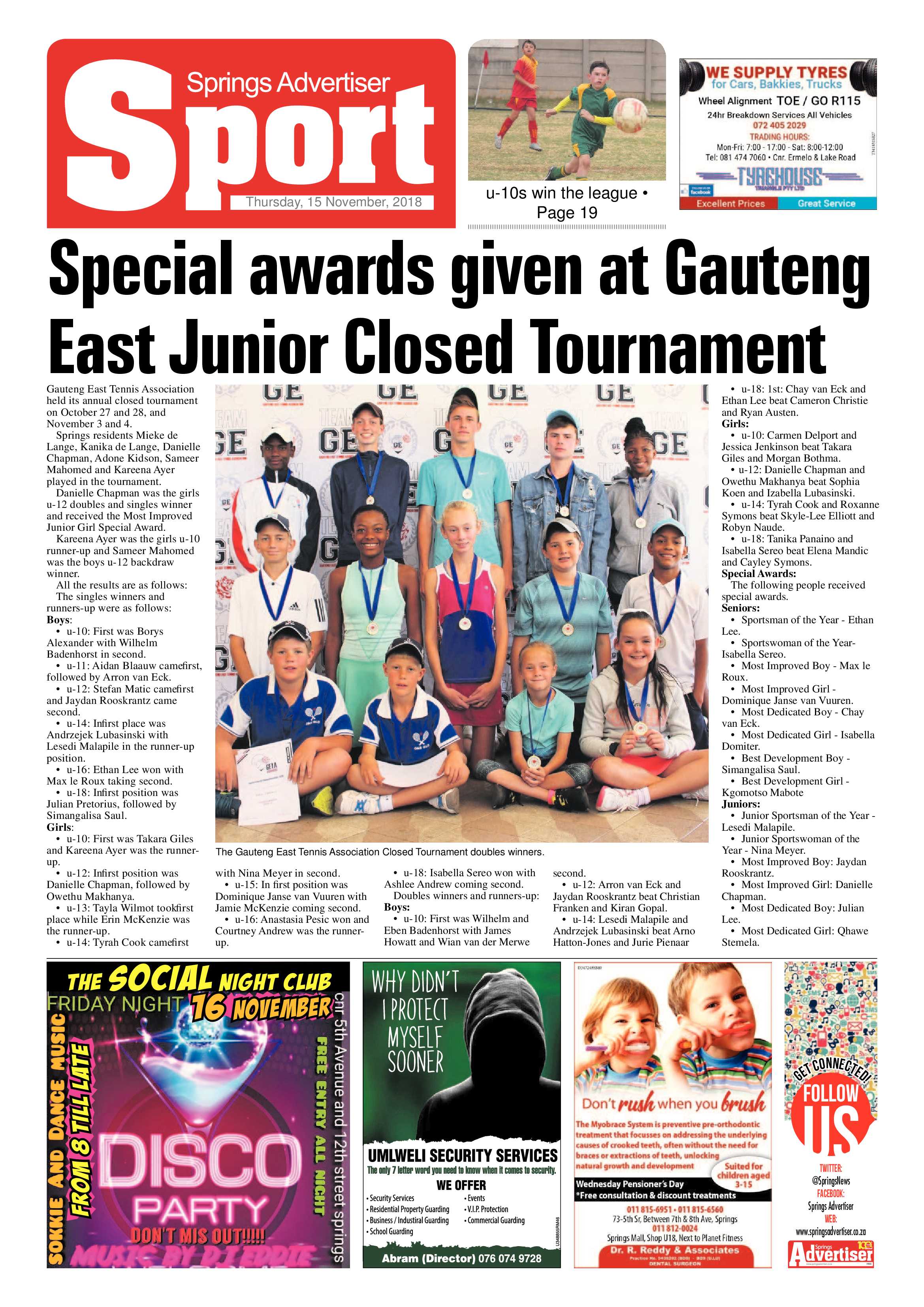 Springs Advertiser 15 November 2018 page 20