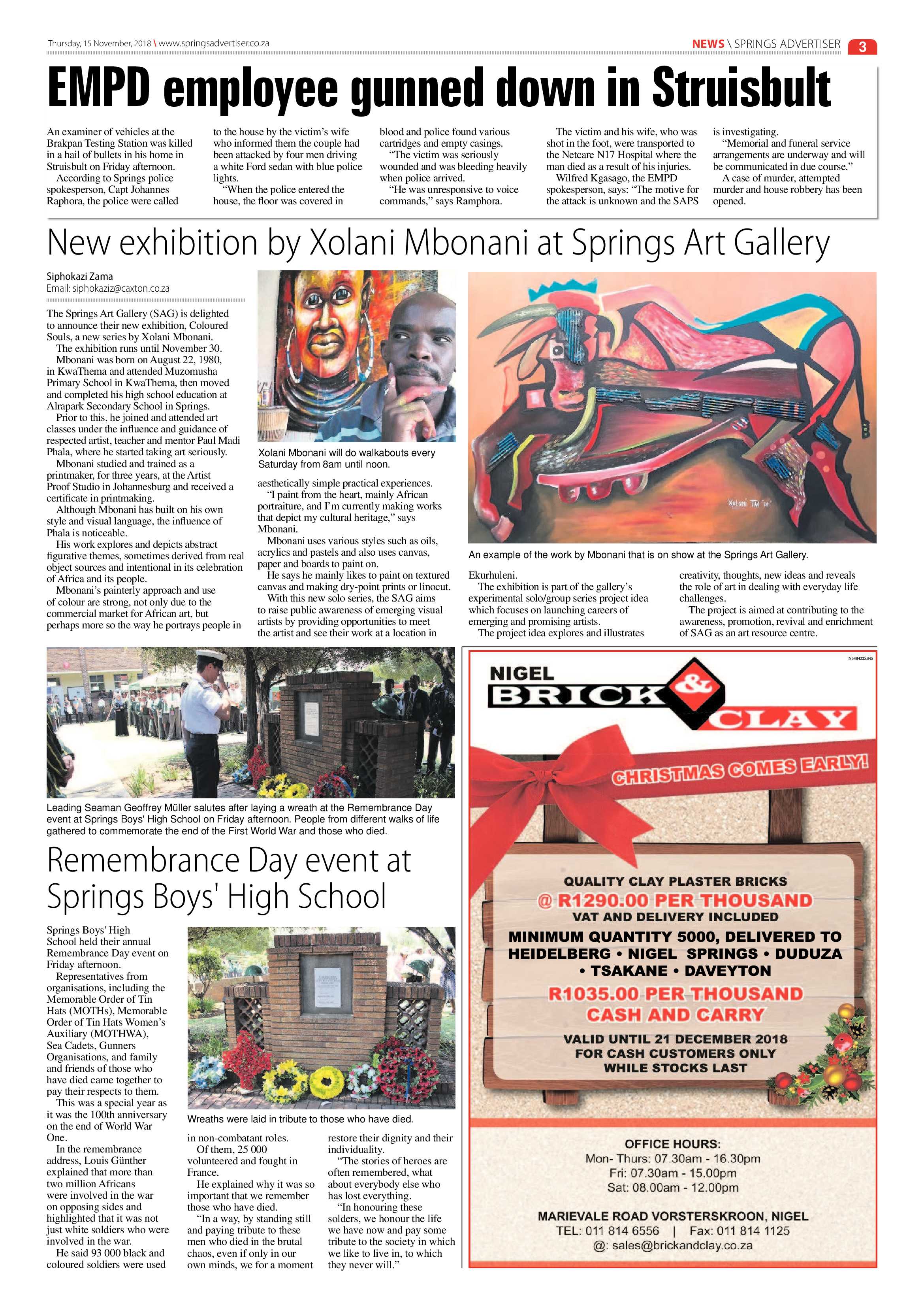 Springs Advertiser 15 November 2018 page 3