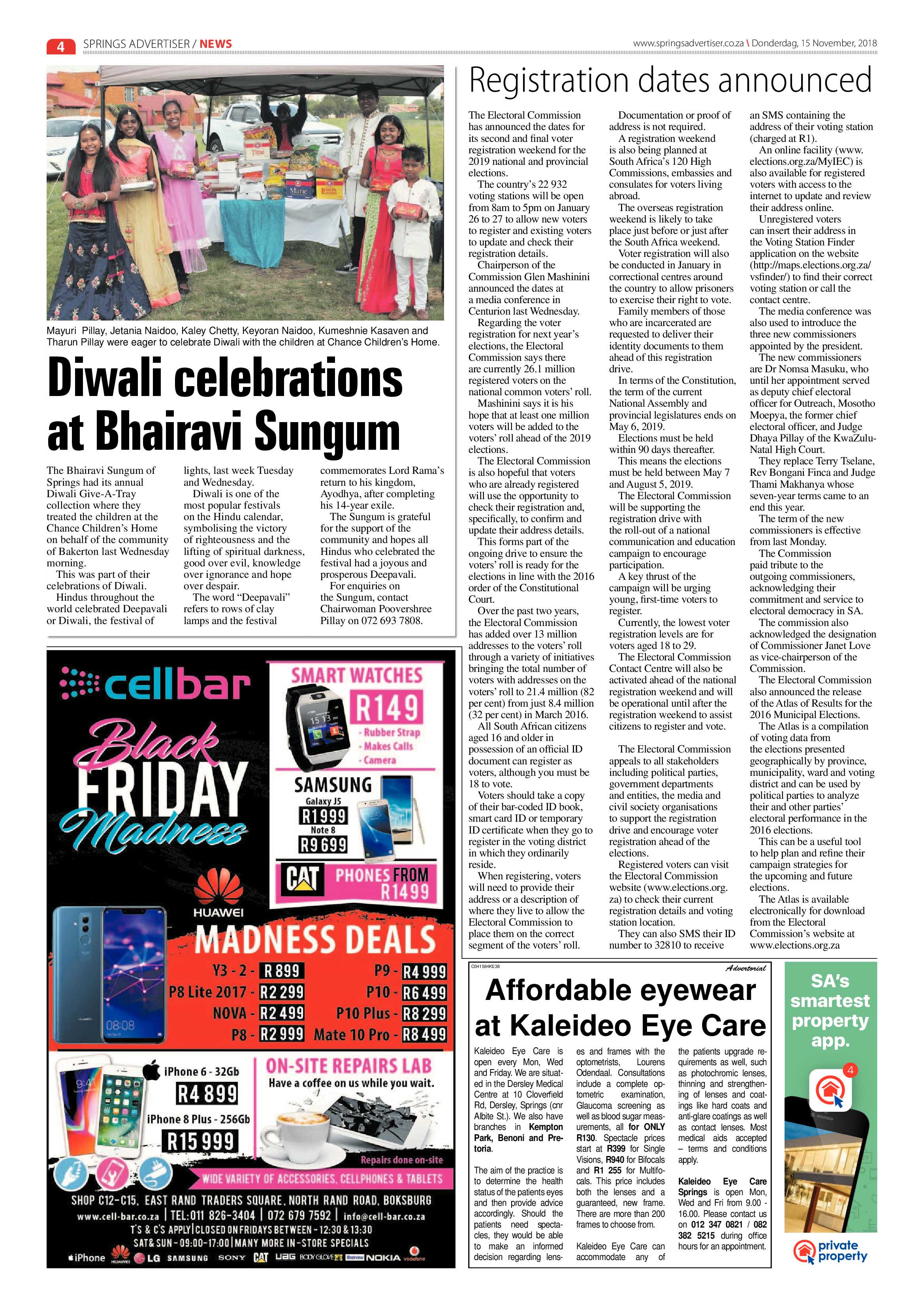 Springs Advertiser 15 November 2018 page 4