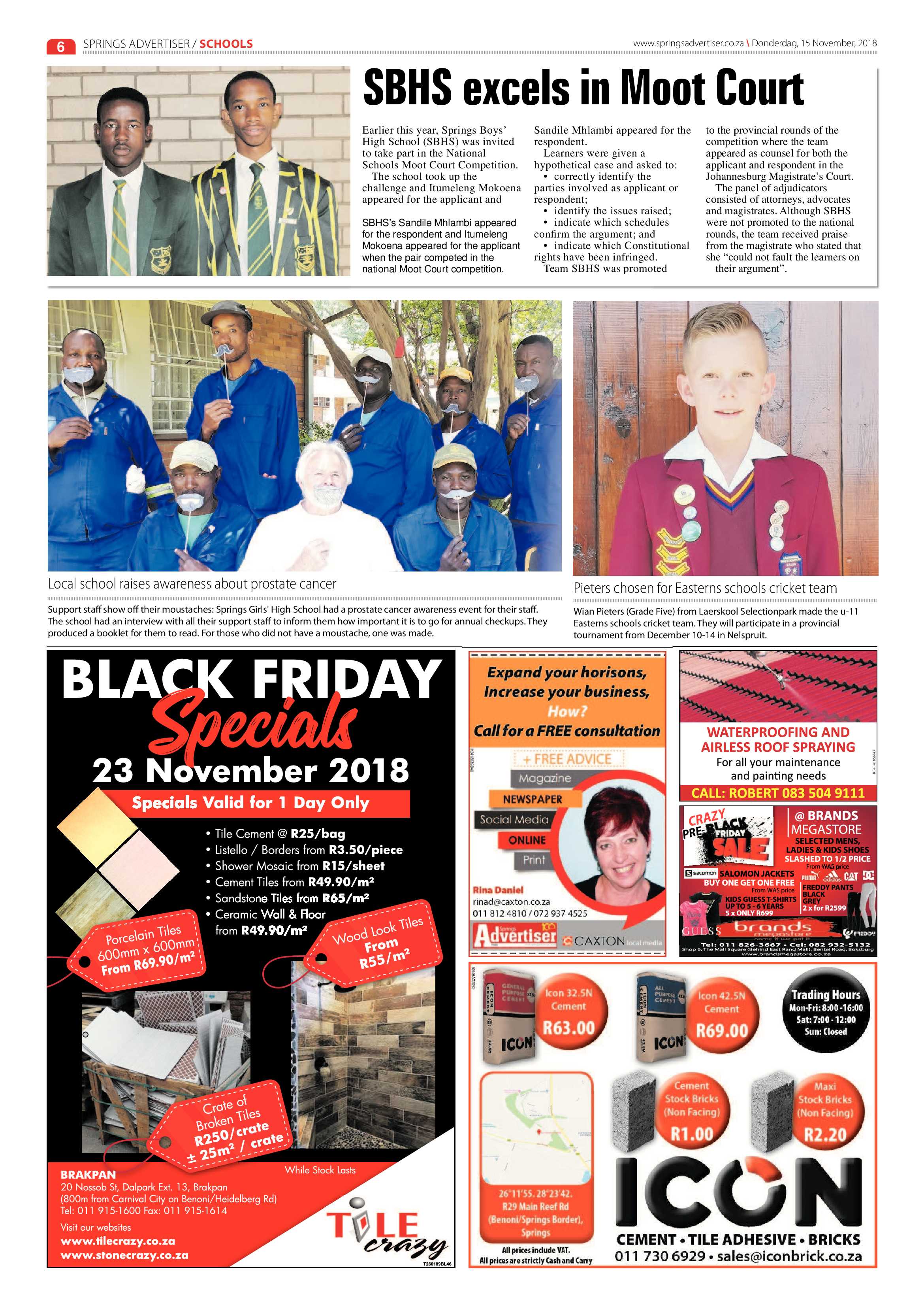 Springs Advertiser 15 November 2018 page 6