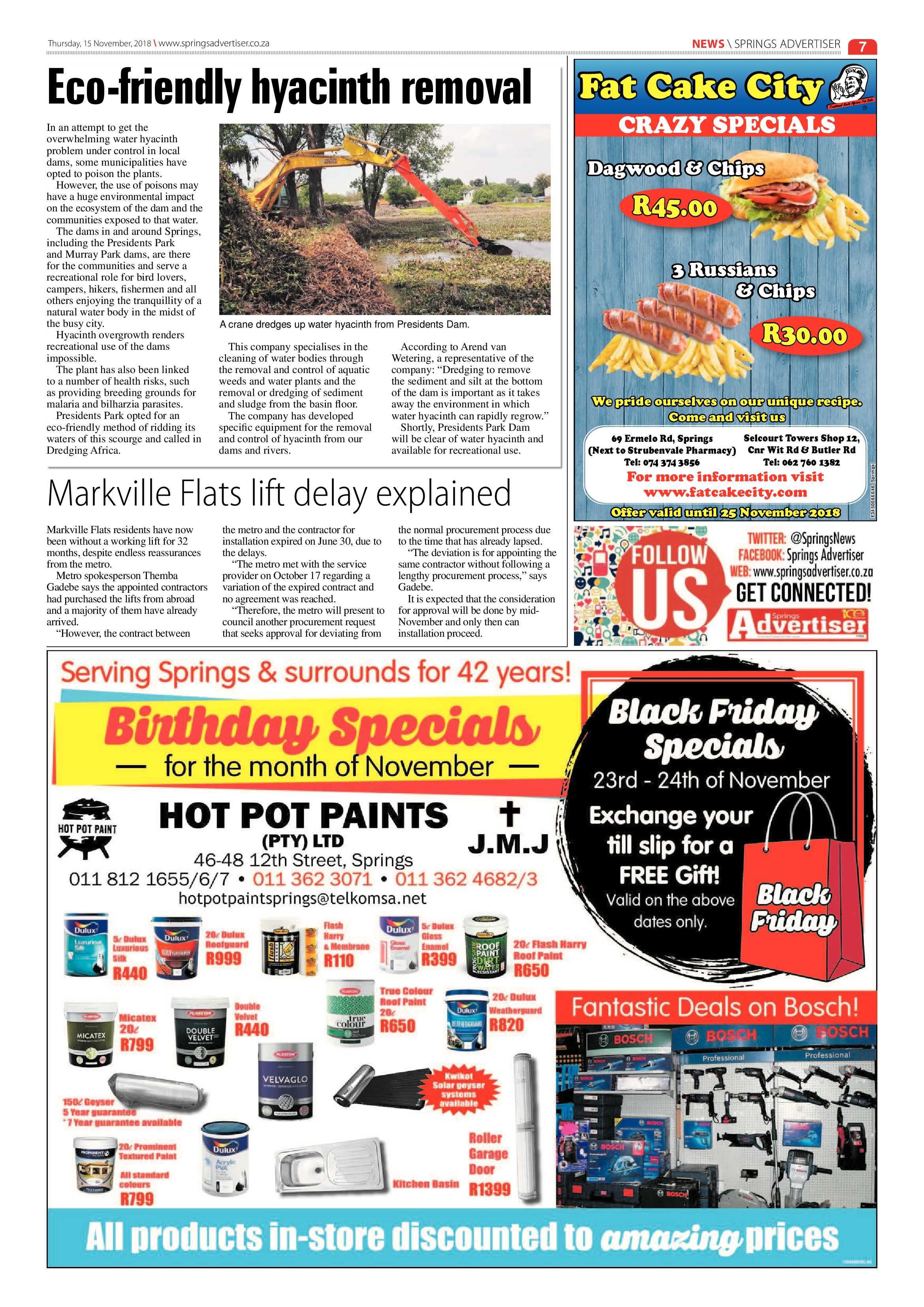 Springs Advertiser 15 November 2018 page 7