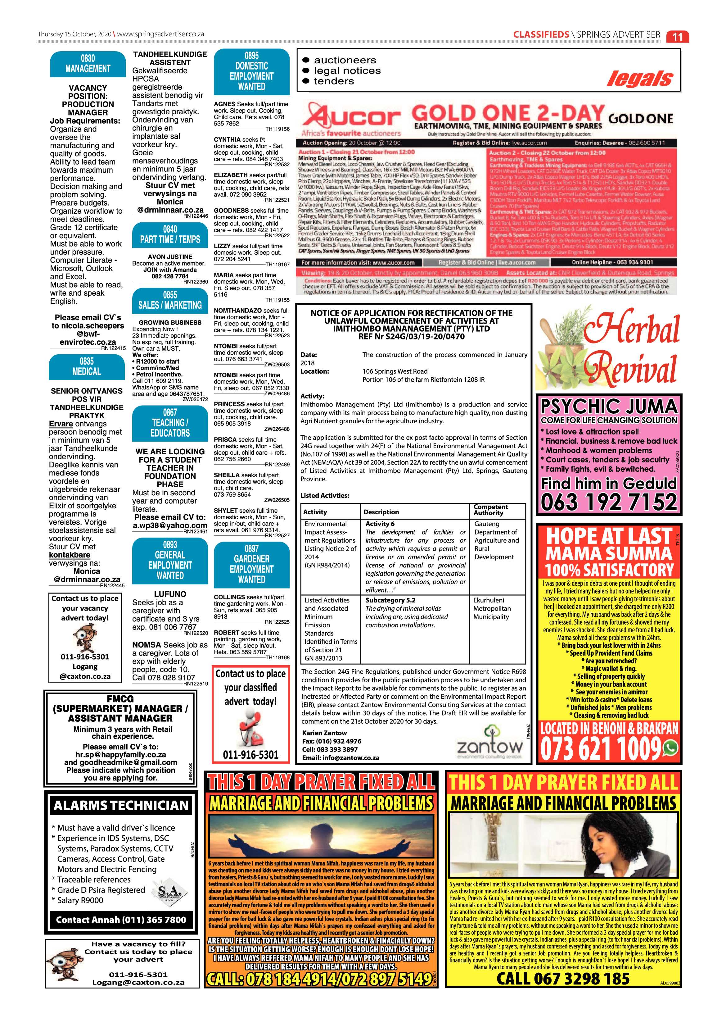 Springs Advertiser 15 October 2020 page 11