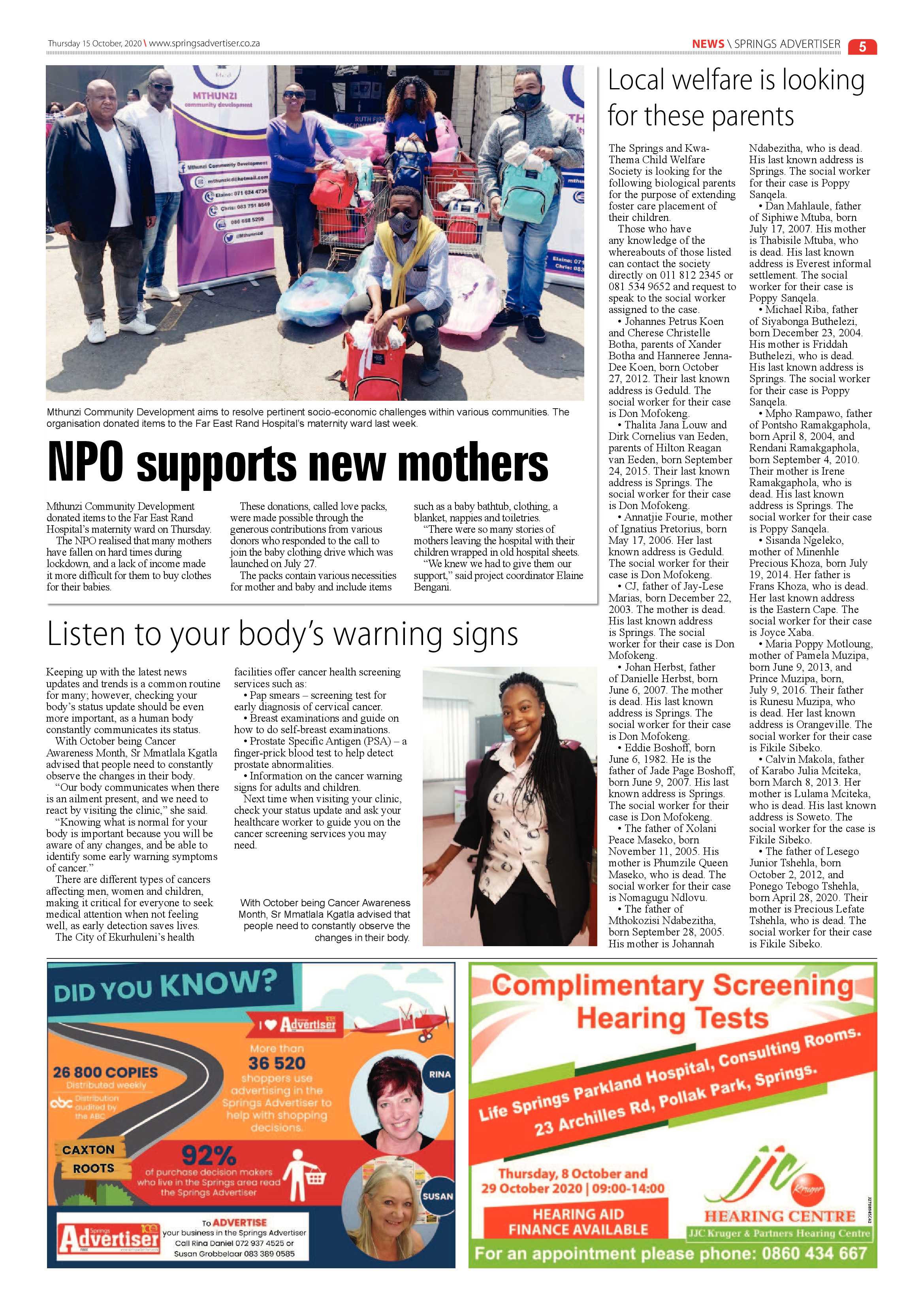 Springs Advertiser 15 October 2020 page 5