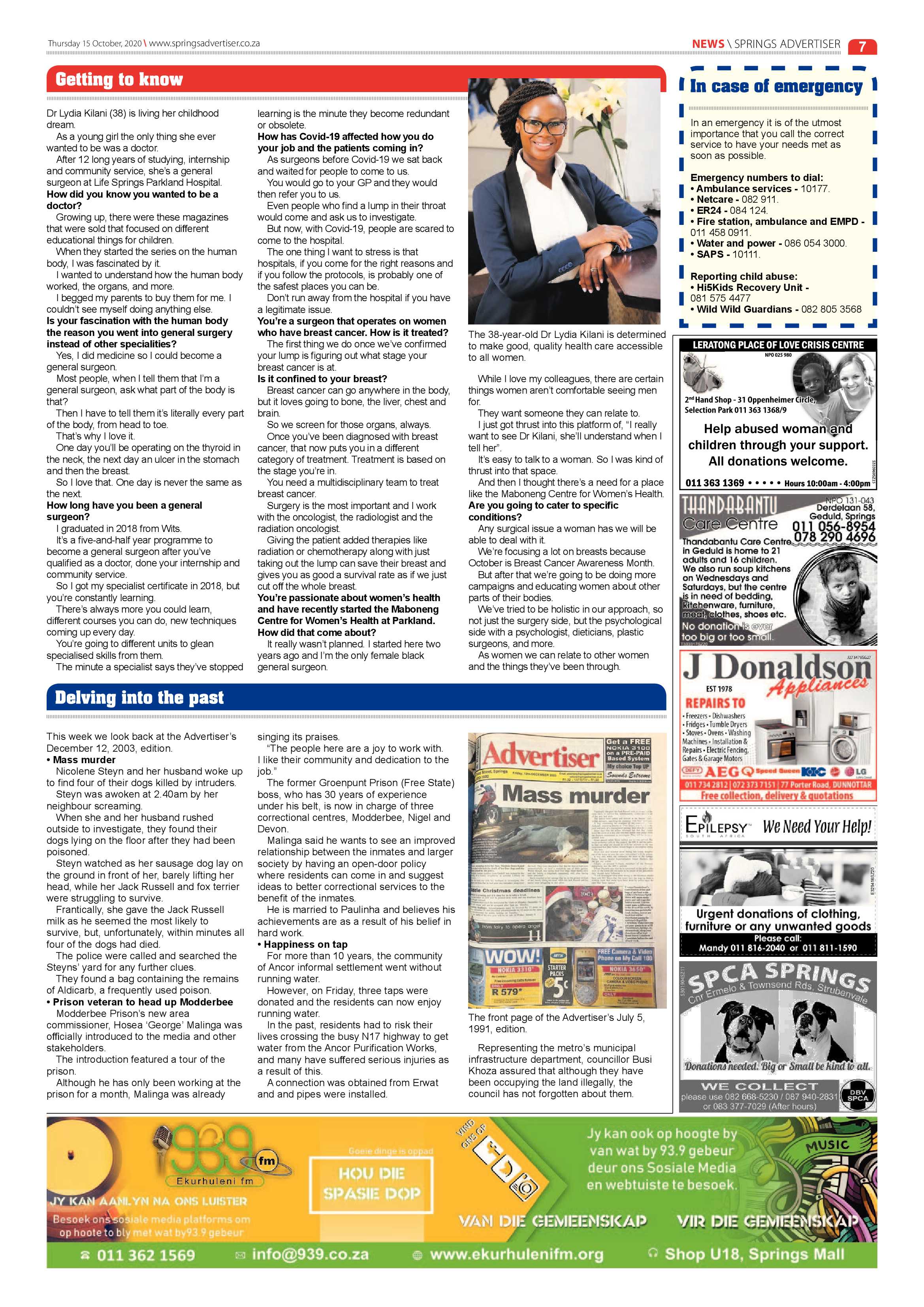 Springs Advertiser 15 October 2020 page 7