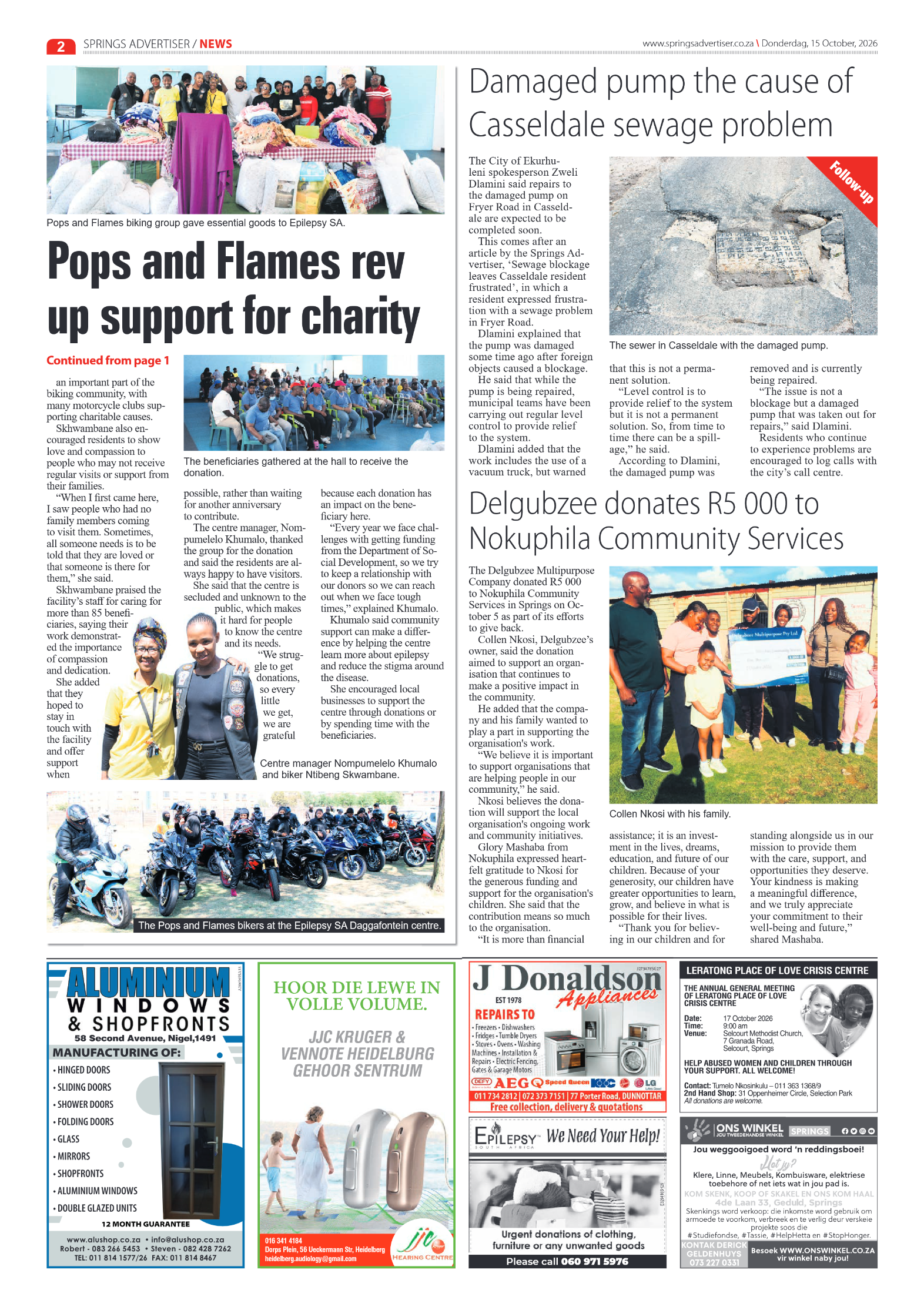 Springs Advertiser 15 October 2026 page 2