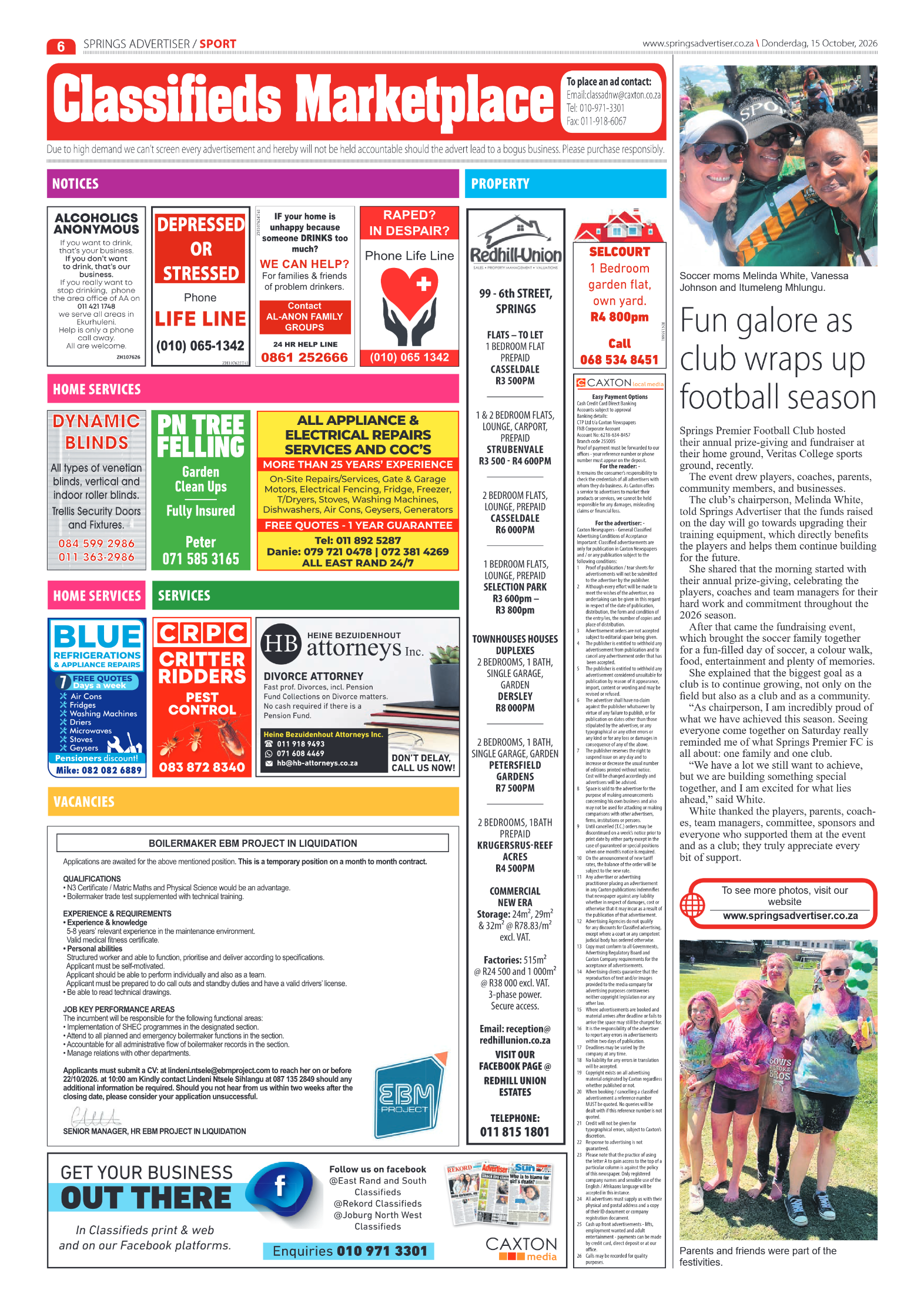 Springs Advertiser 15 October 2026 page 6