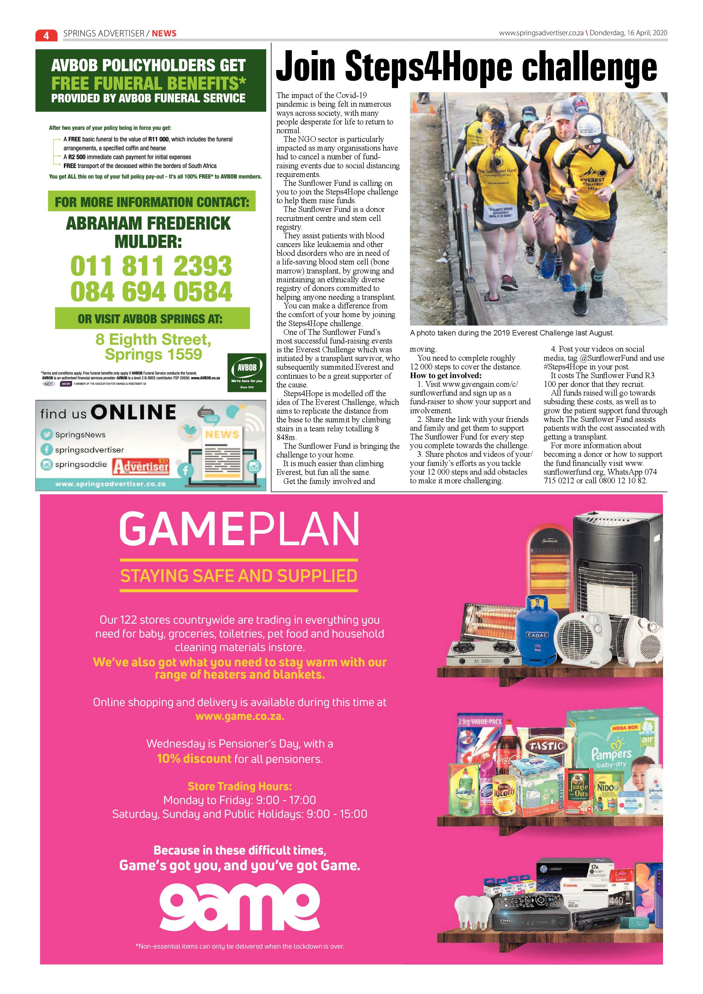 Springs Advertiser 9 April 2020 page 4