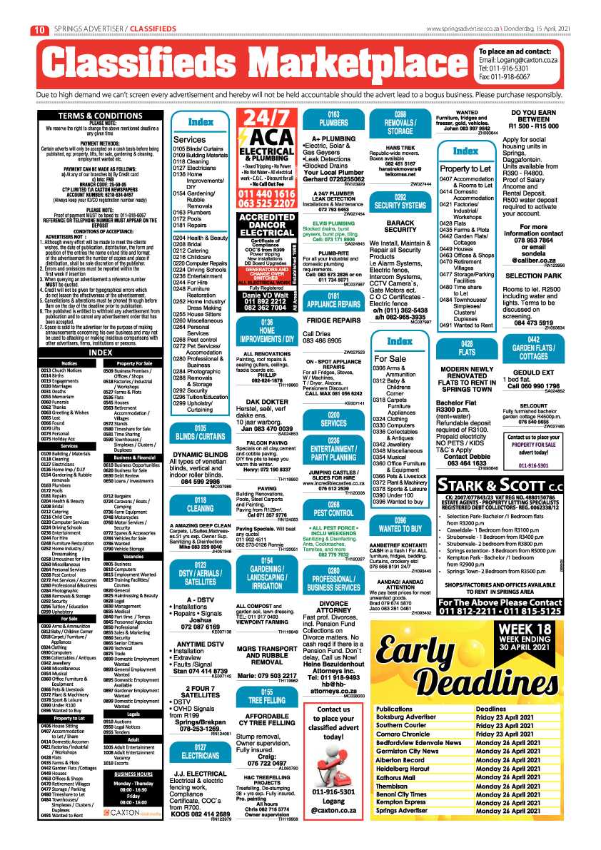 Springs Advertiser 16 April 2021 page 10