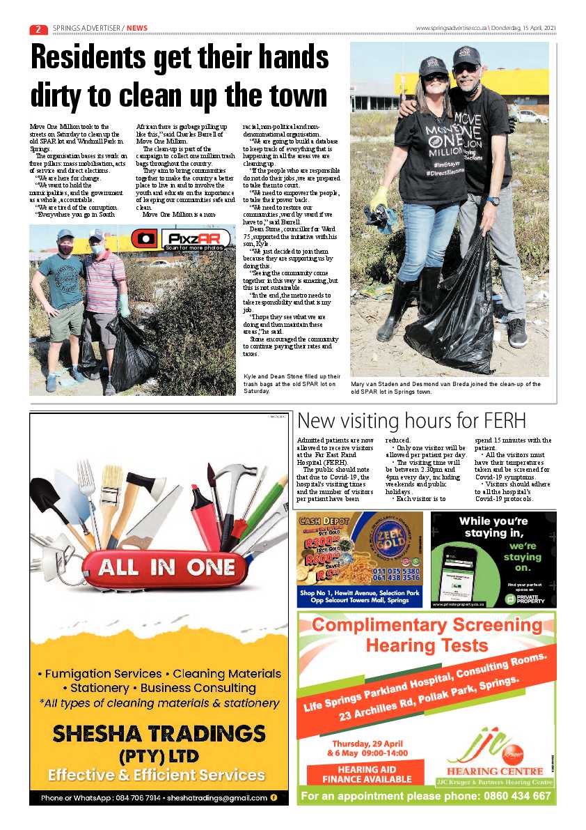 Springs Advertiser 16 April 2021 page 2