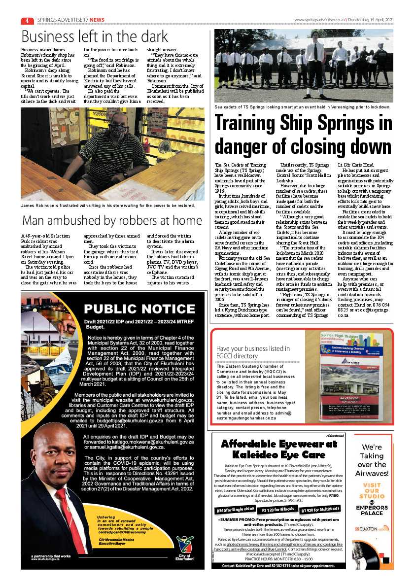 Springs Advertiser 16 April 2021 page 4