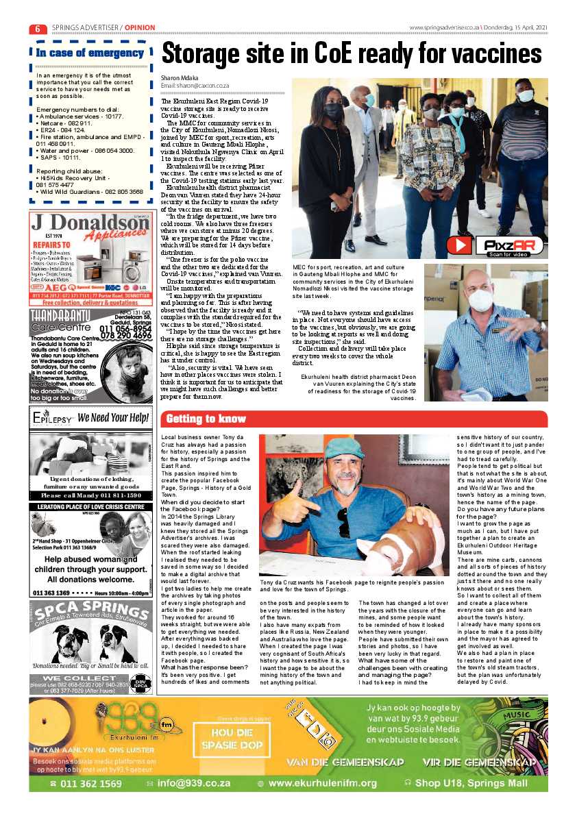 Springs Advertiser 16 April 2021 page 6