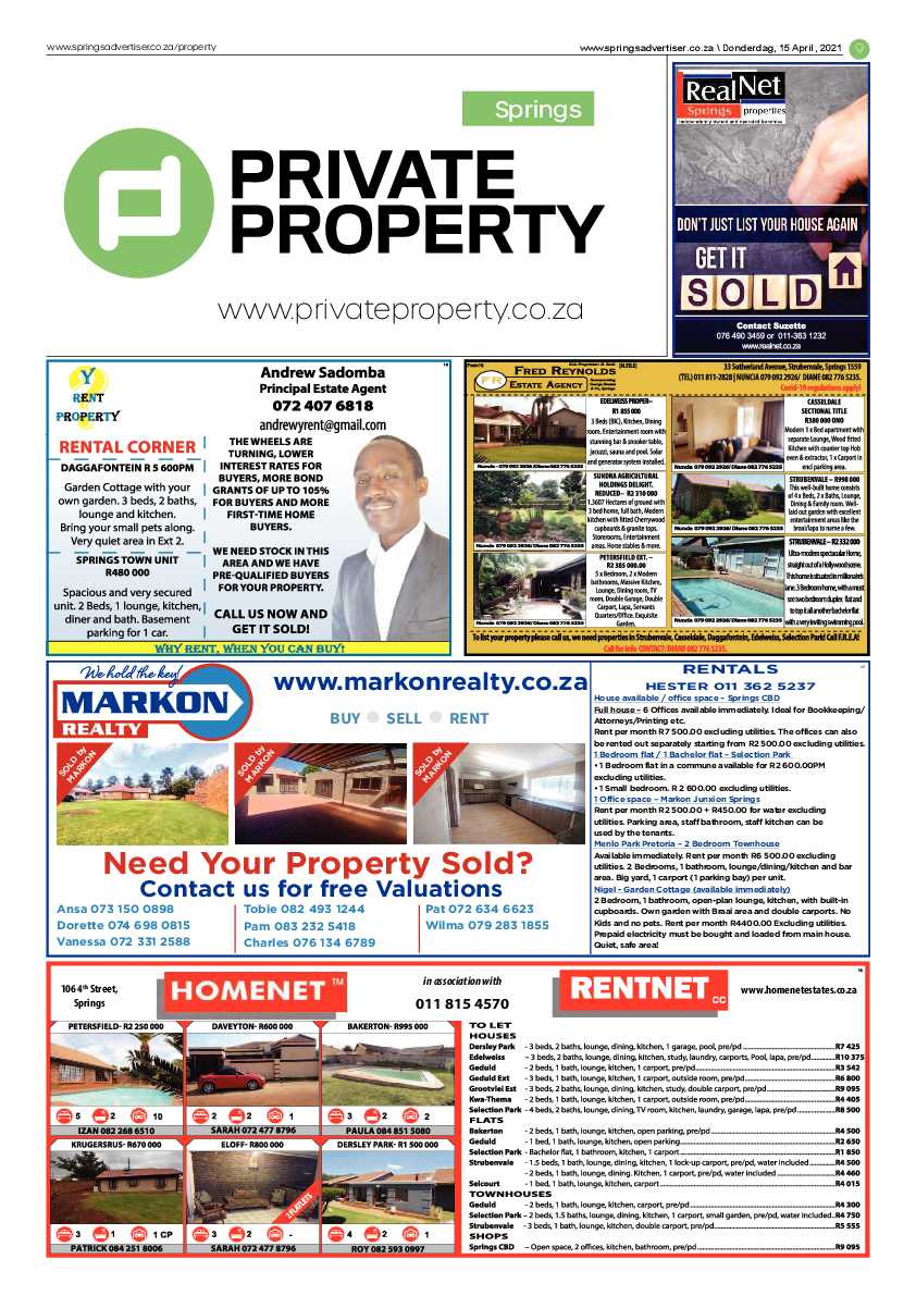 Springs Advertiser 16 April 2021 page 9