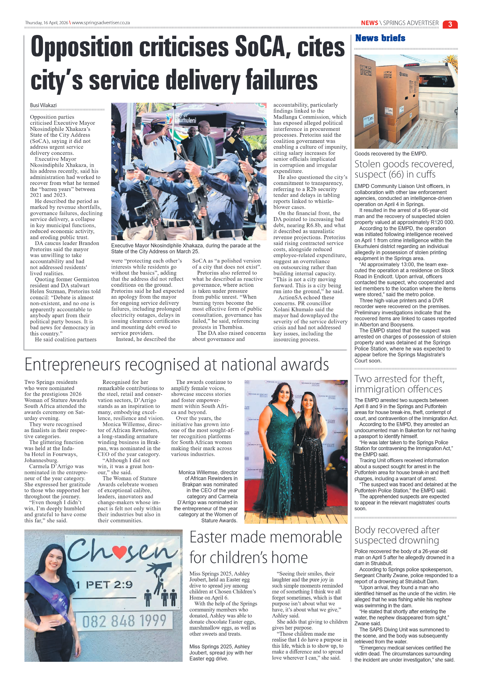 Springs Advertiser 16 April 2026 page 3