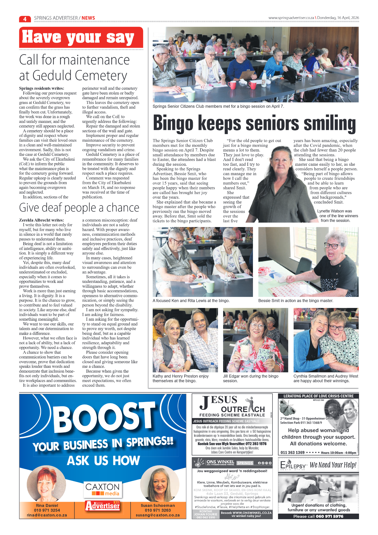 Springs Advertiser 16 April 2026 page 4