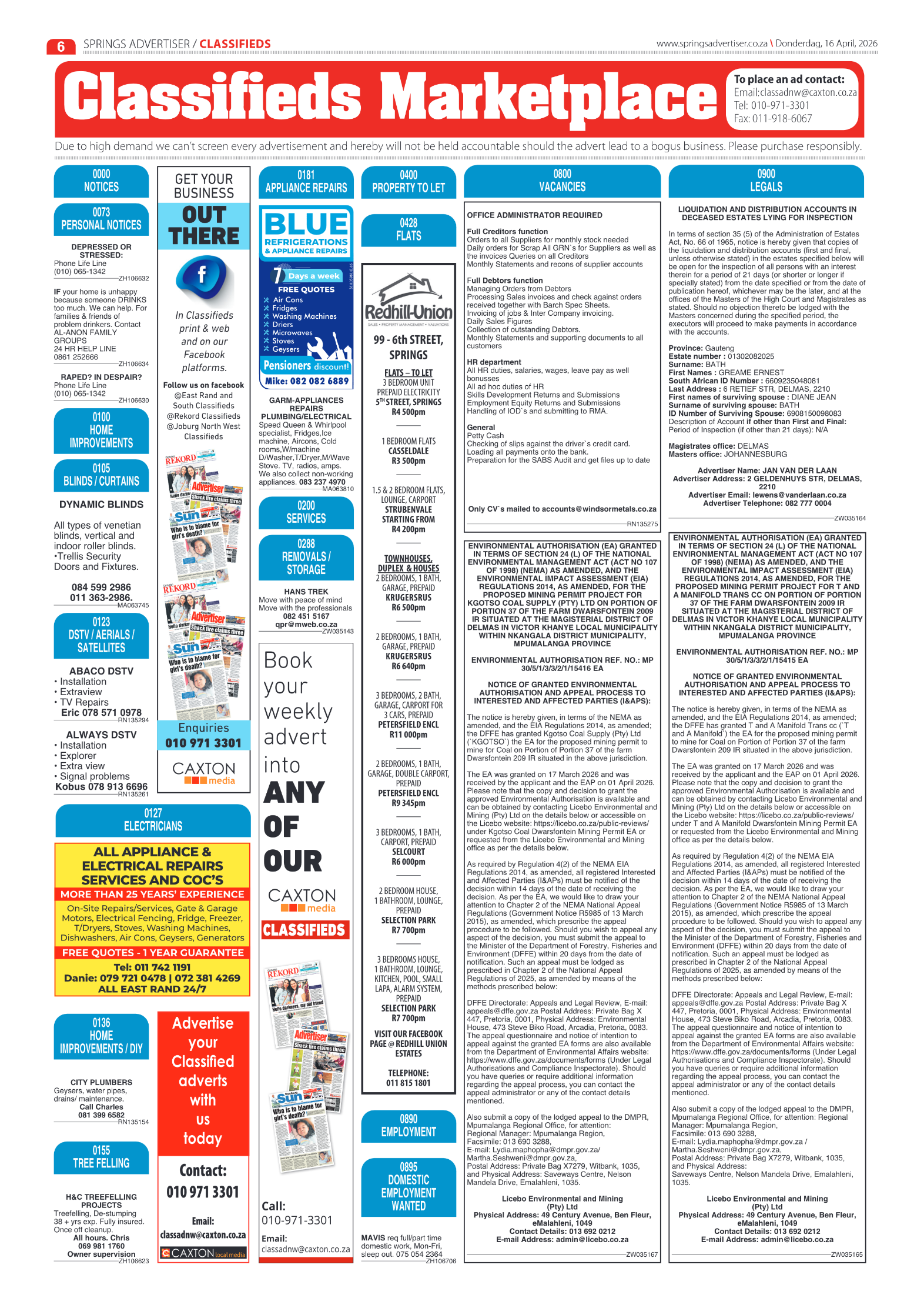 Springs Advertiser 16 April 2026 page 6