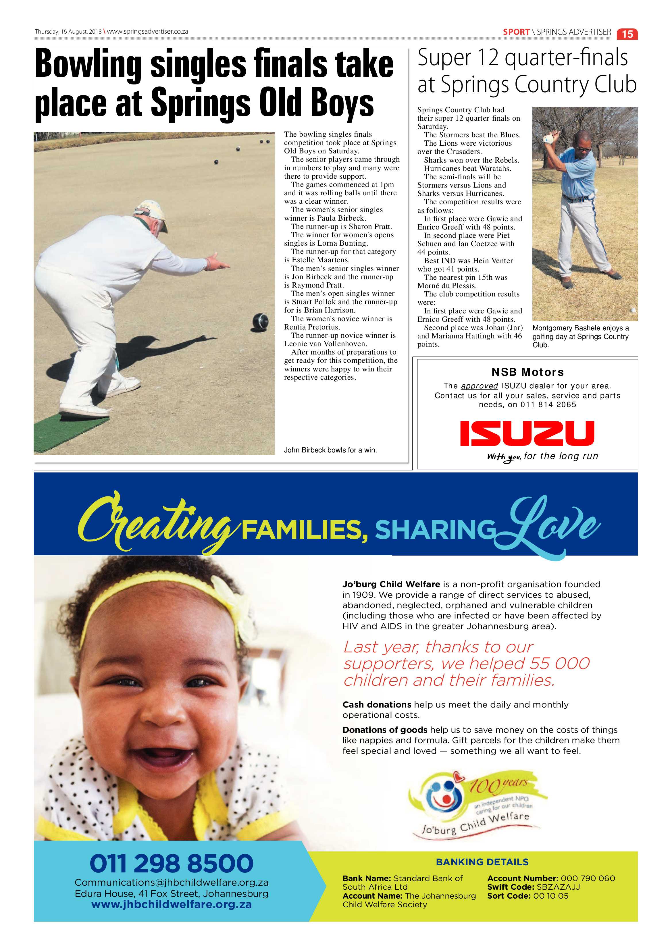Springs Advertiser 16 August 2018 page 15