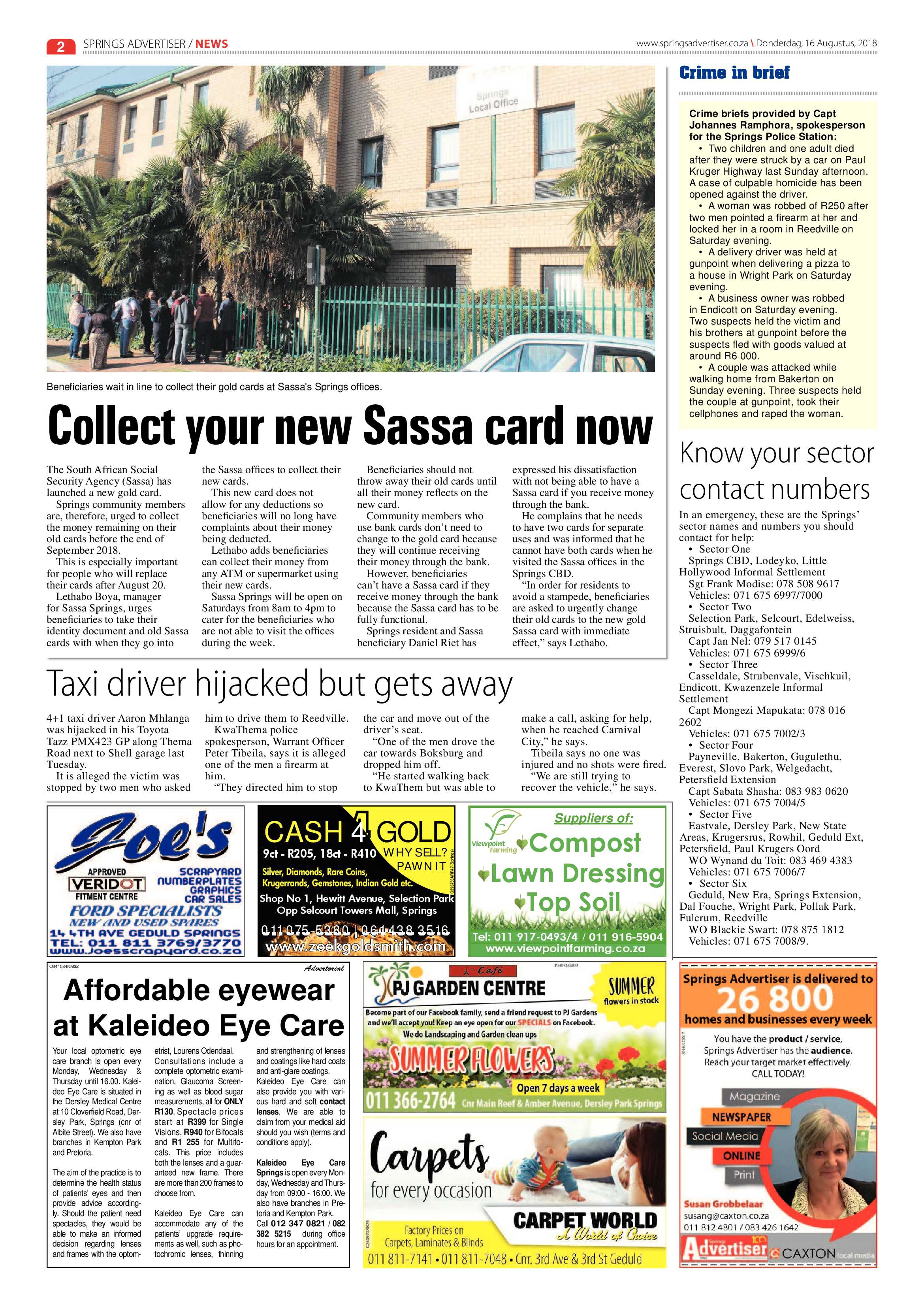 Springs Advertiser 16 August 2018 page 2