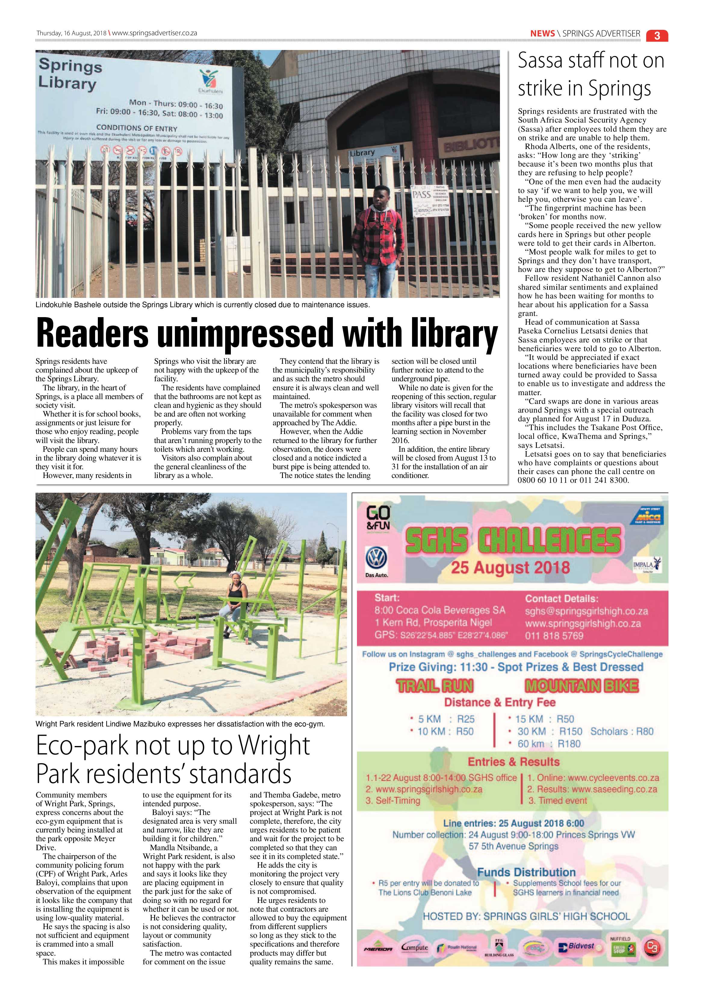 Springs Advertiser 16 August 2018 page 3