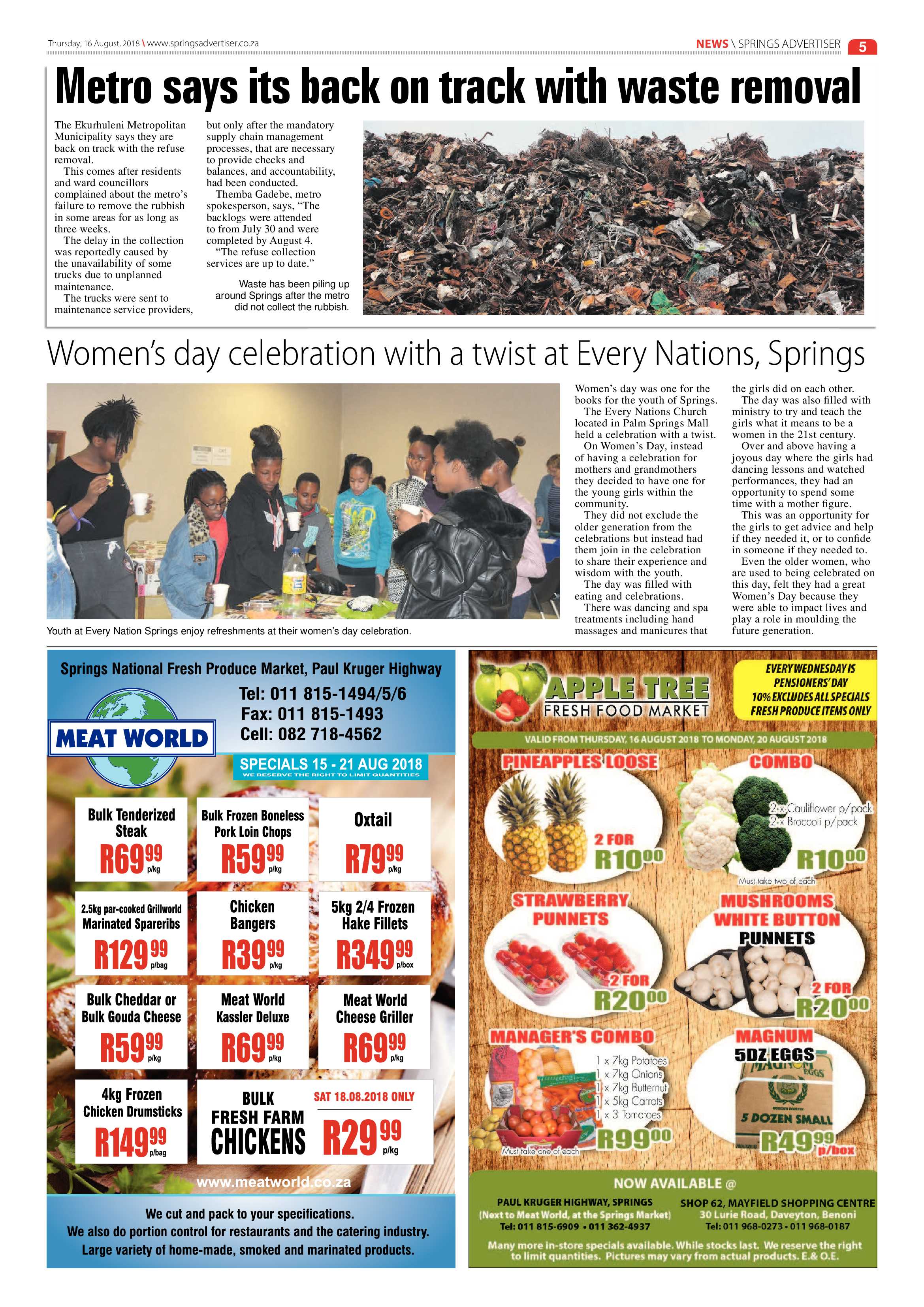 Springs Advertiser 16 August 2018 page 5