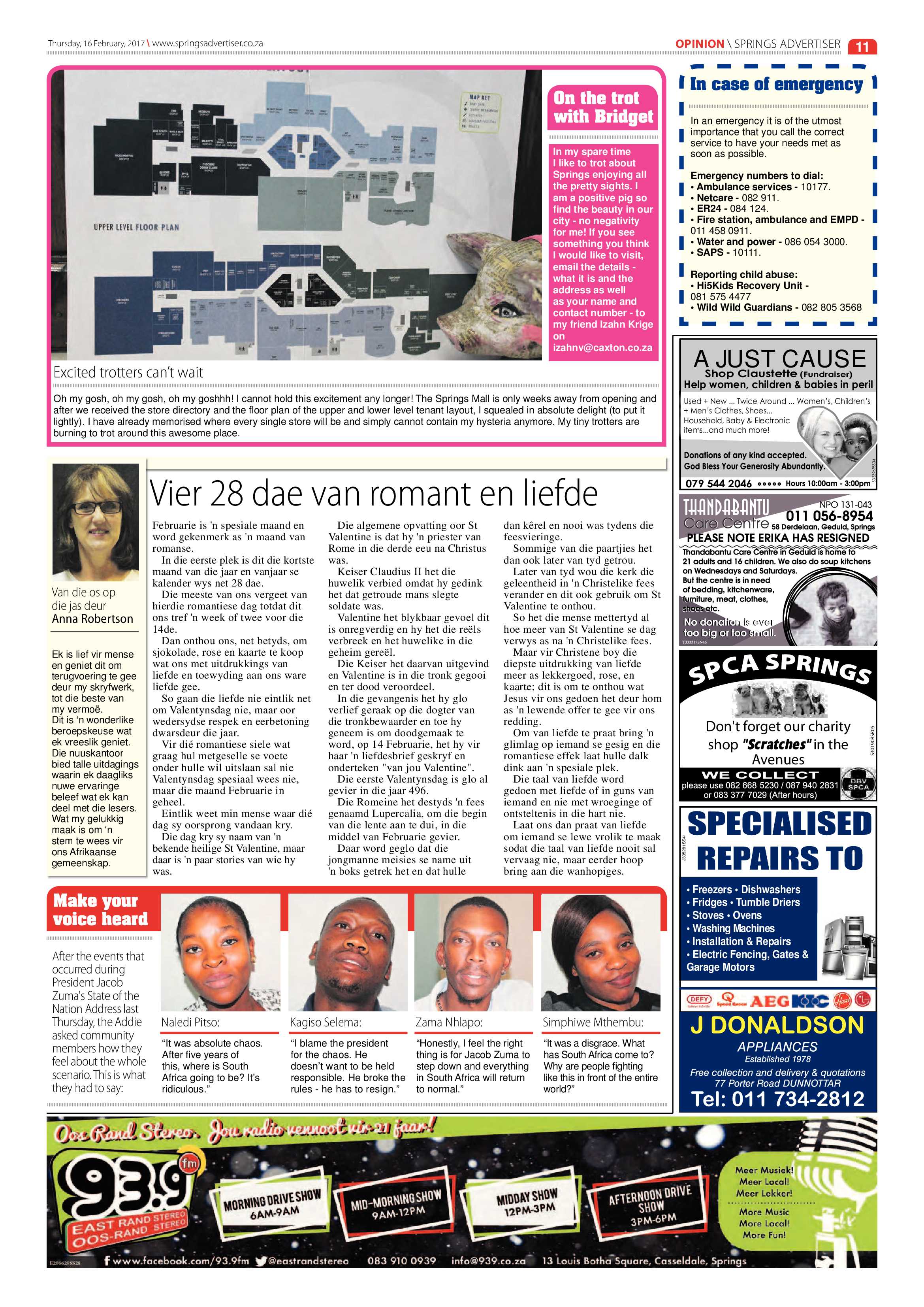 Springs Advertiser 16 February 2017 page 11