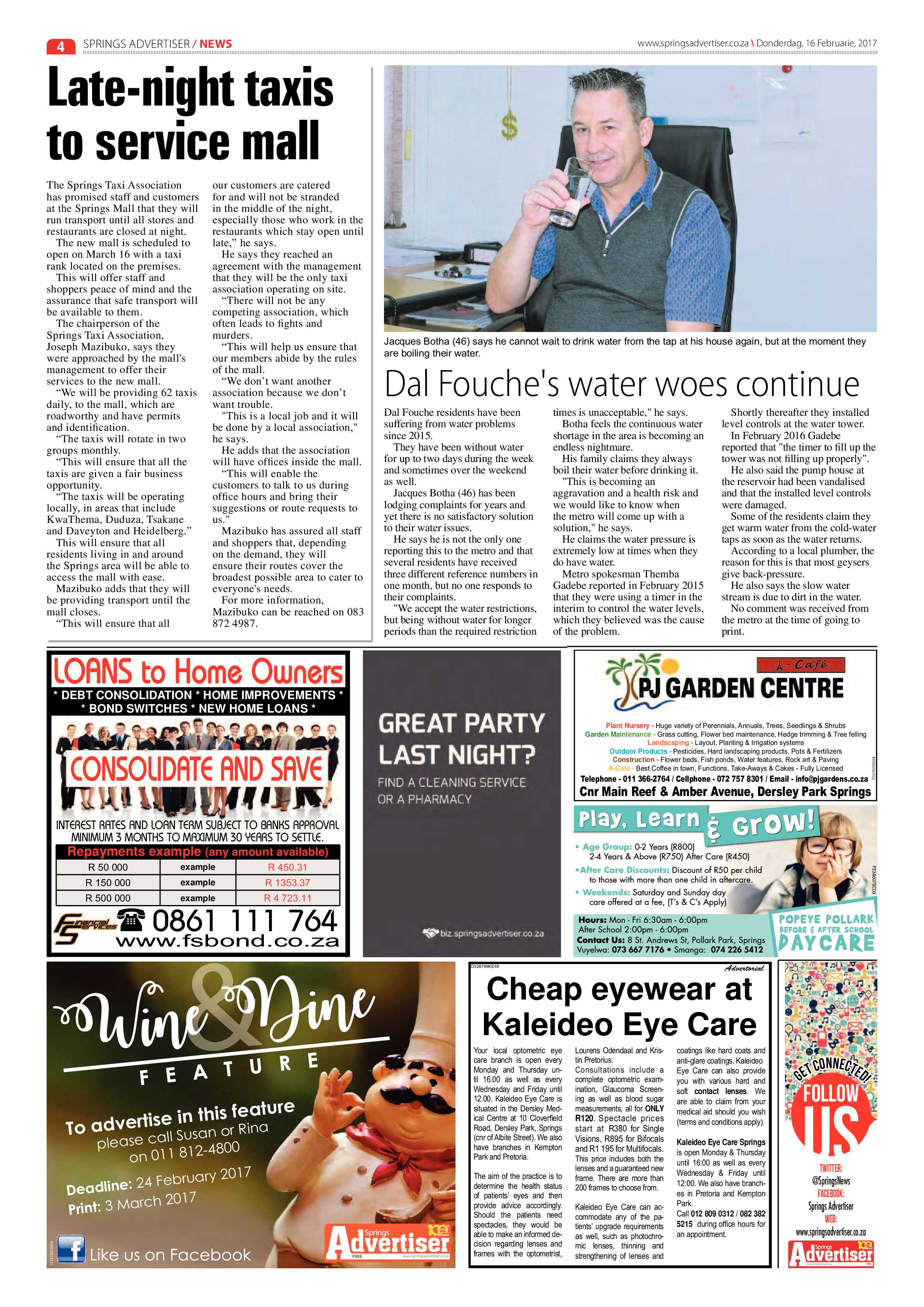 Springs Advertiser 16 February 2017 page 4