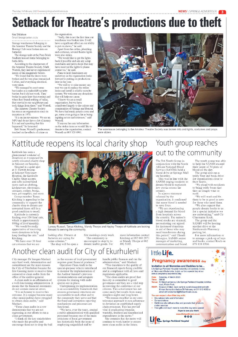 Springs Advertiser 16 February 2023 page 3