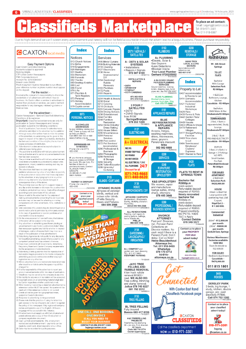 Springs Advertiser 16 February 2023 page 6