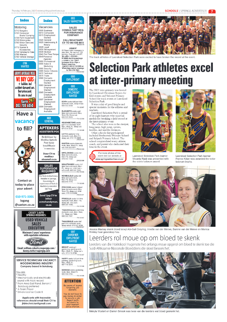 Springs Advertiser 16 February 2023 page 7