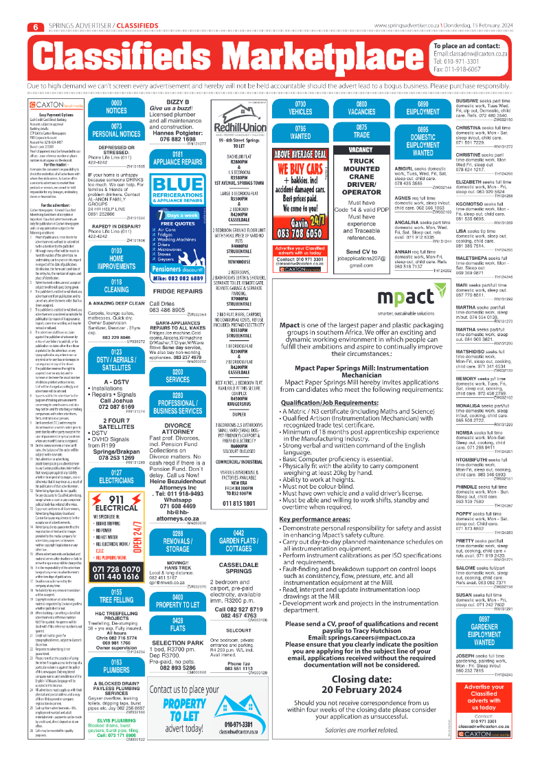 Springs Advertiser 16 February 2024 page 6