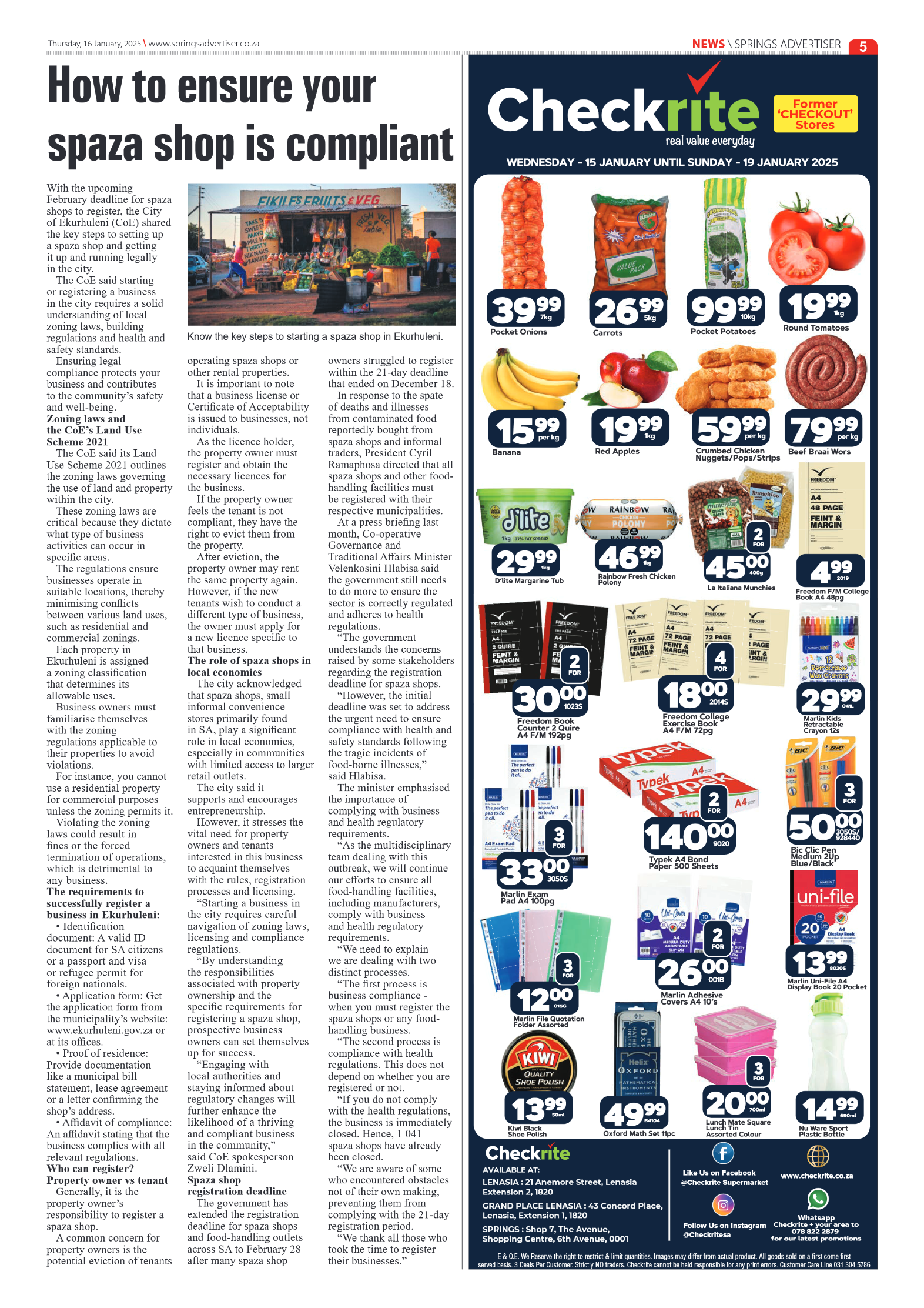 Springs Advertiser 16 January 2025 page 5
