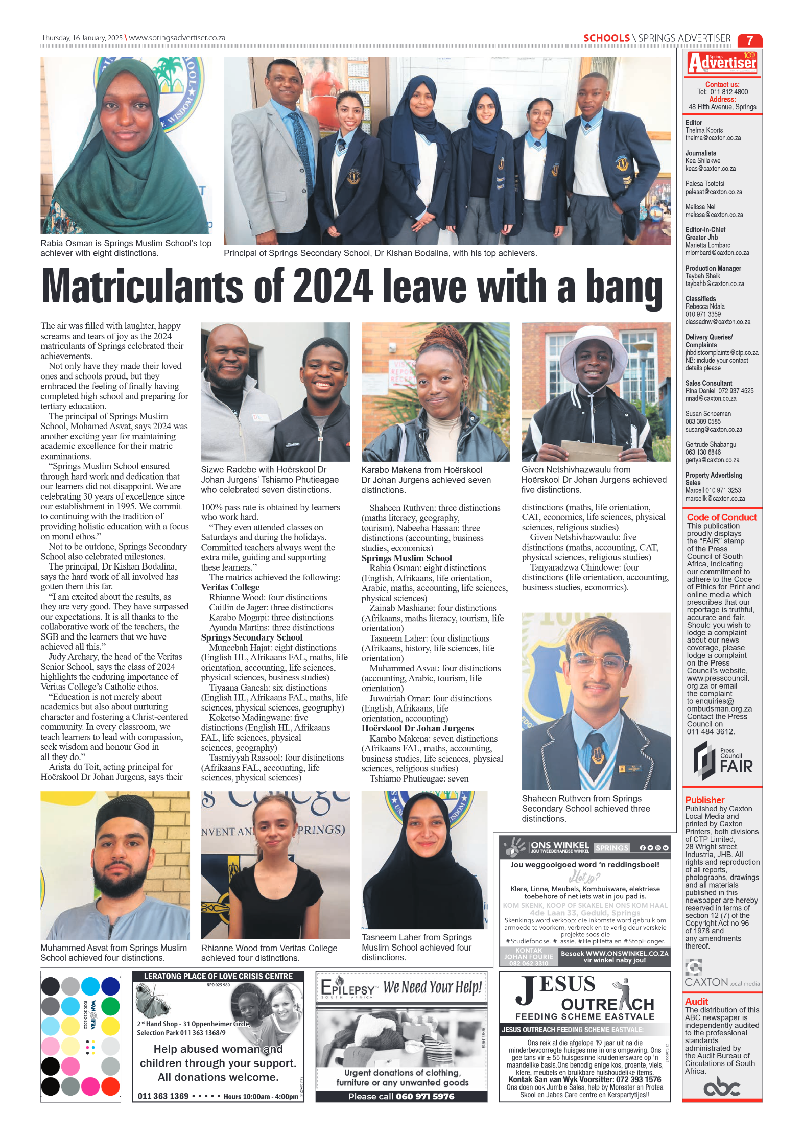 Springs Advertiser 16 January 2025 page 7