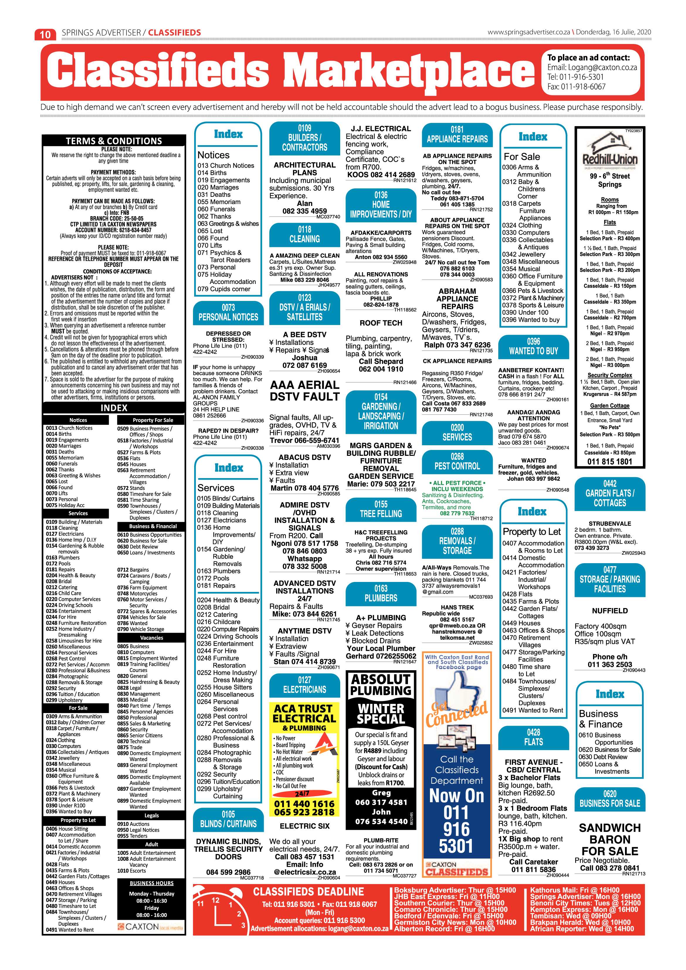 Springs Advertiser 16 July 2020 page 10