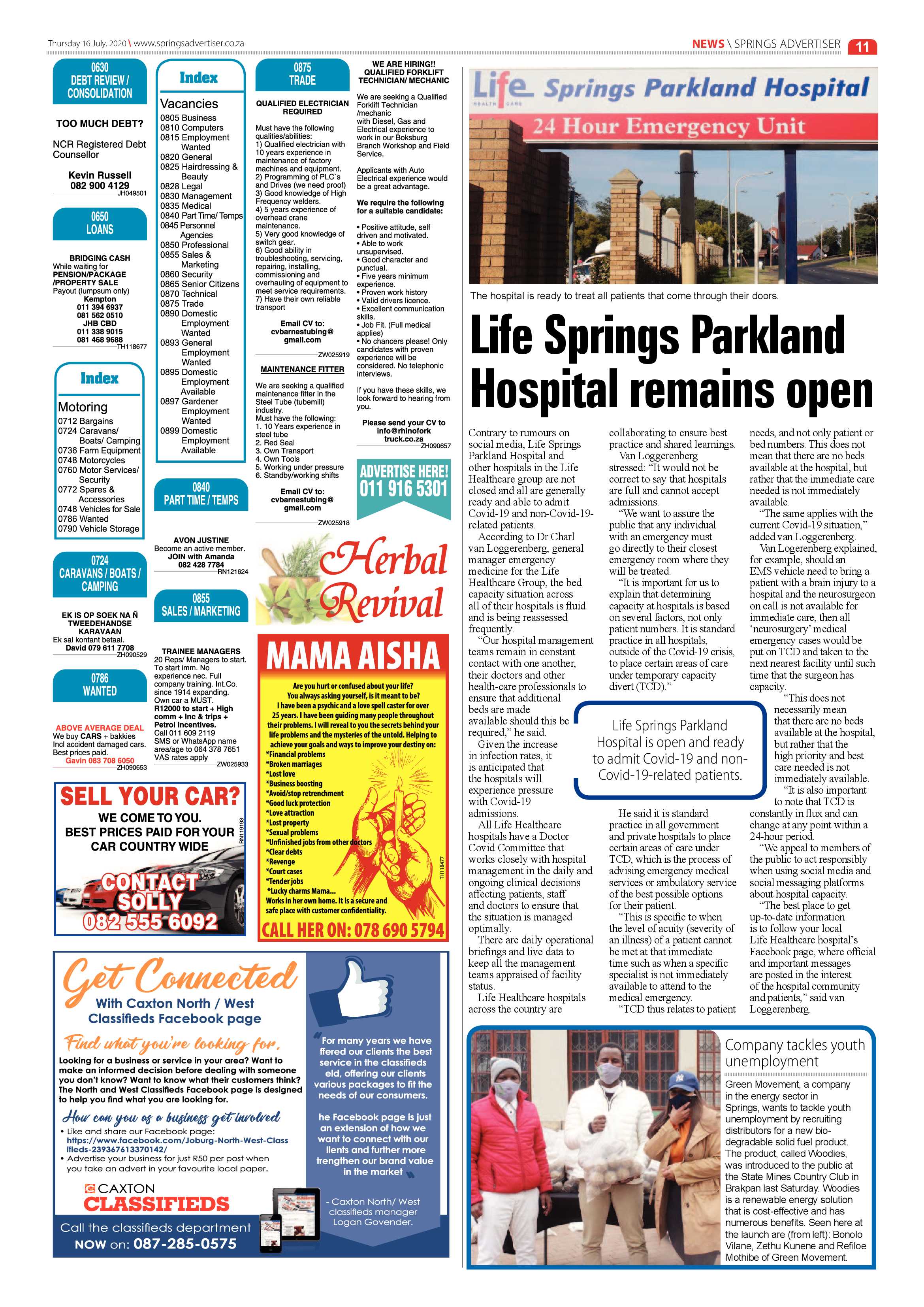 Springs Advertiser 16 July 2020 page 11