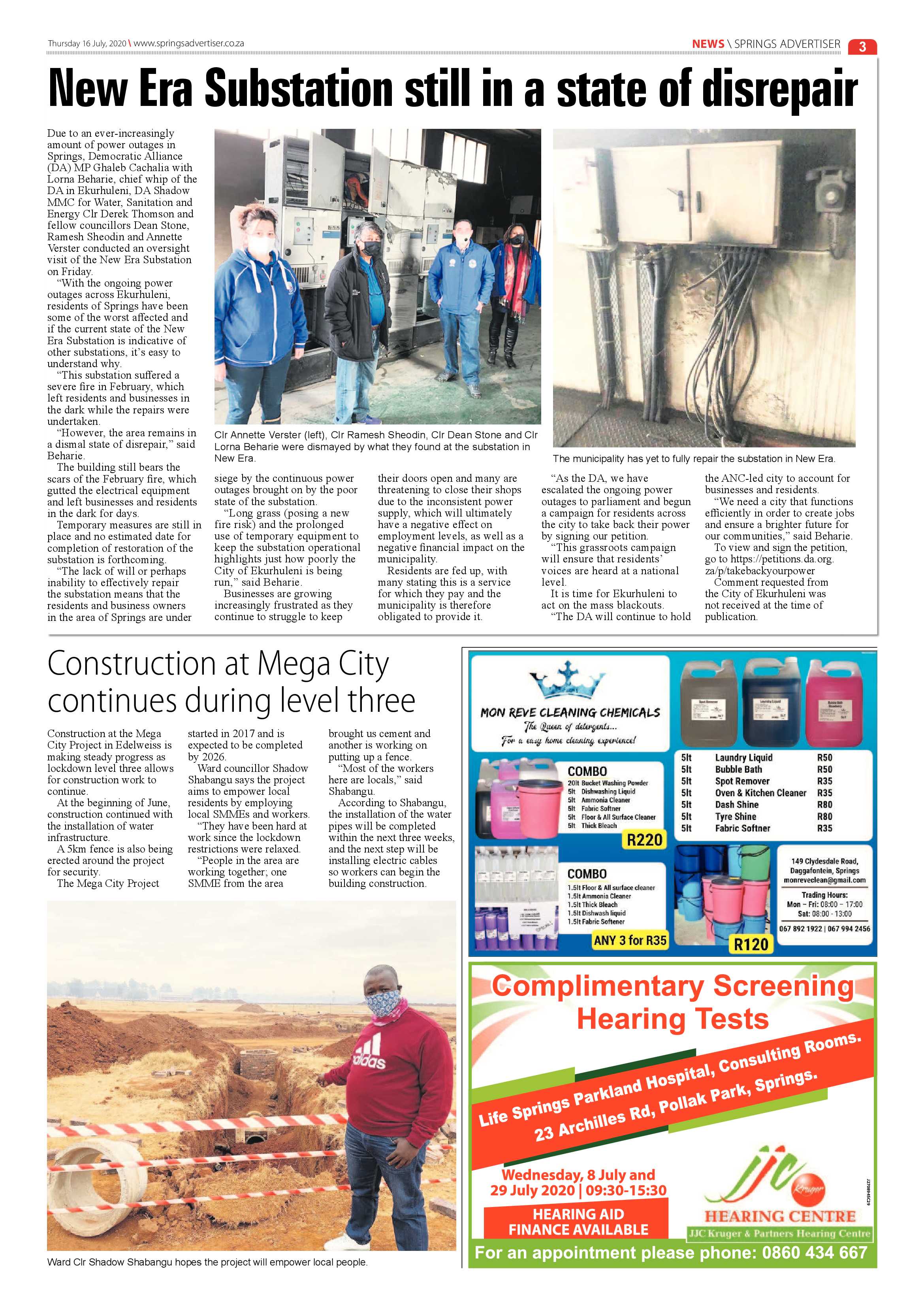 Springs Advertiser 16 July 2020 page 3