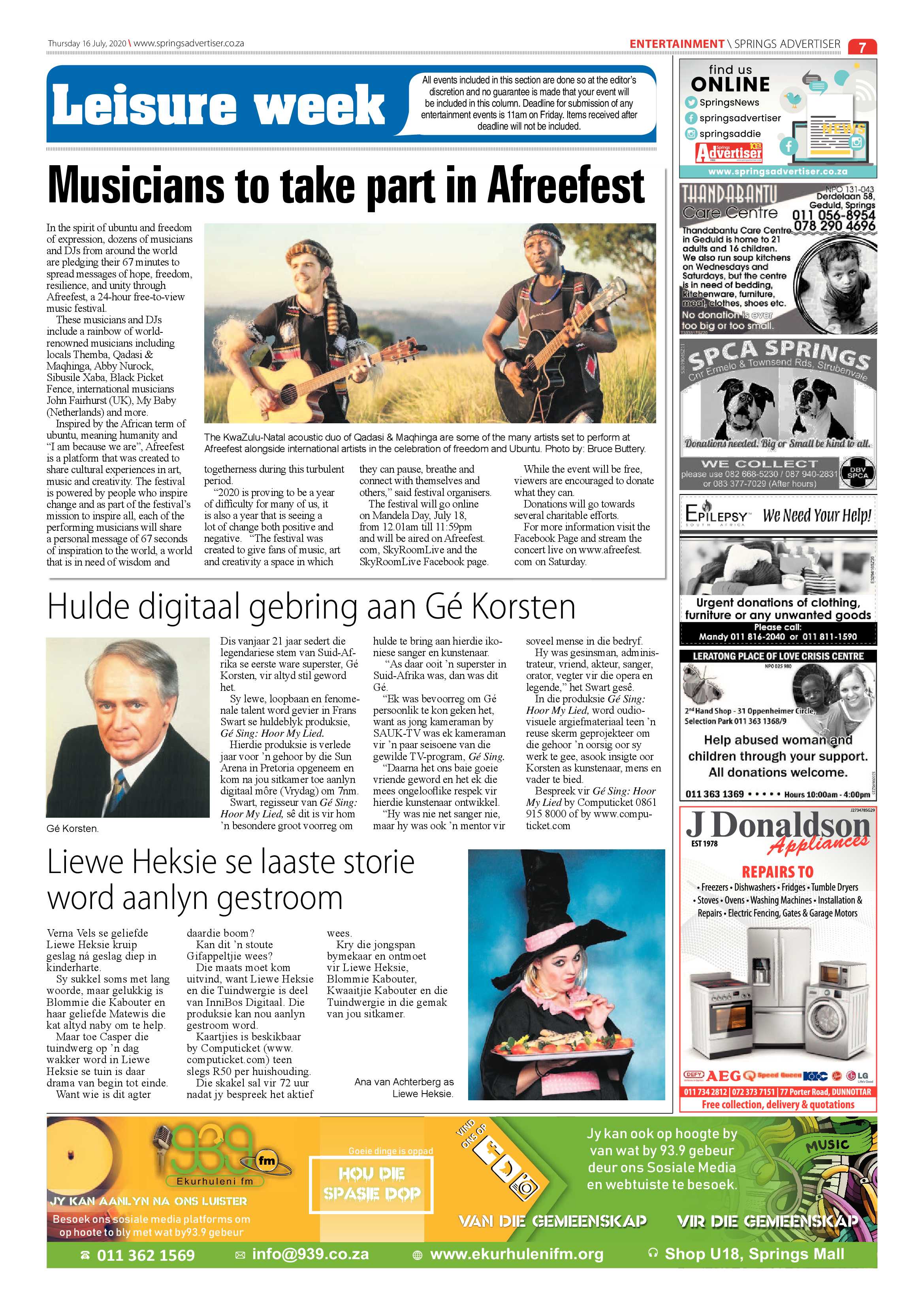 Springs Advertiser 16 July 2020 page 7