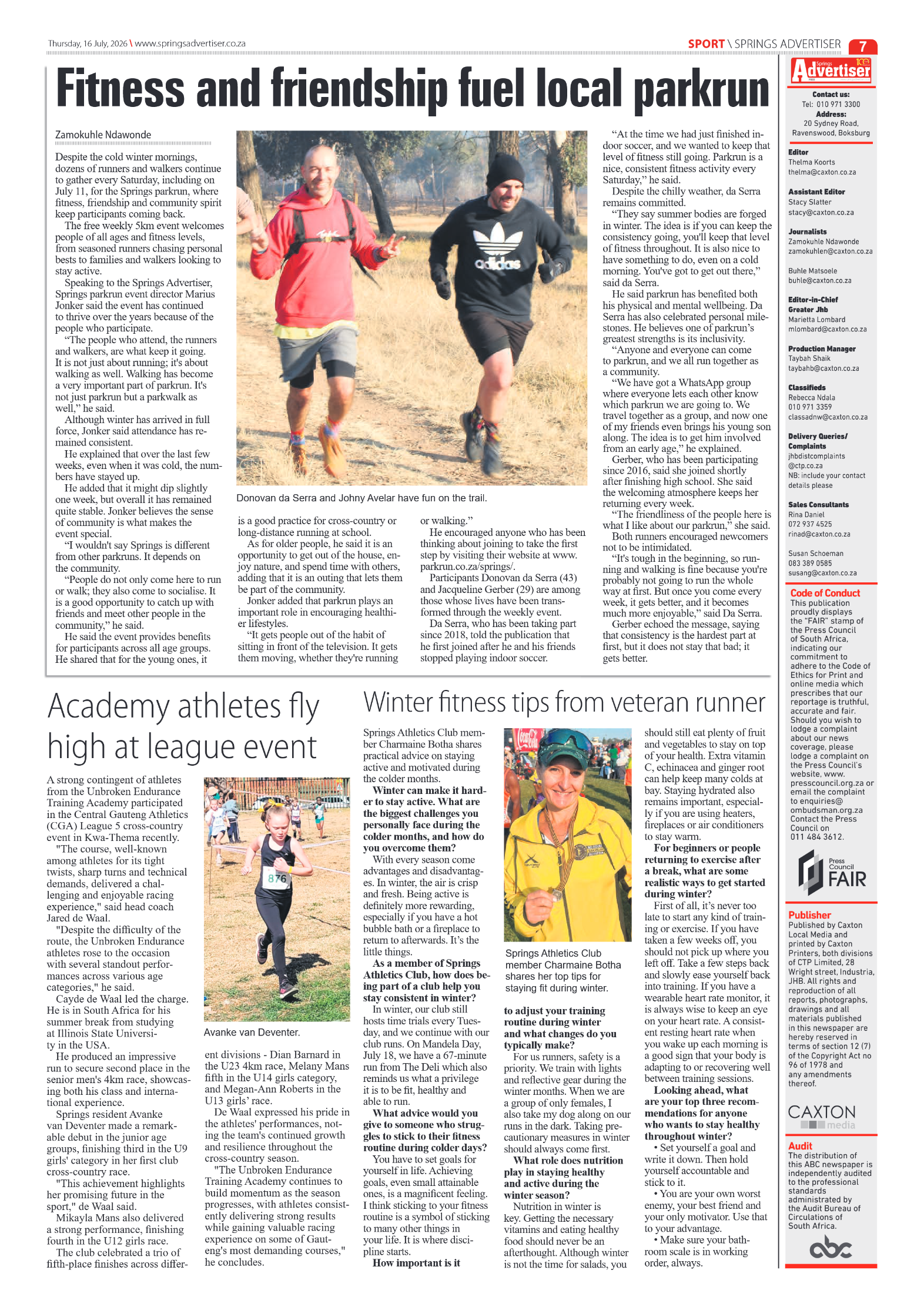 Springs Advertiser 16 July 2026 page 7