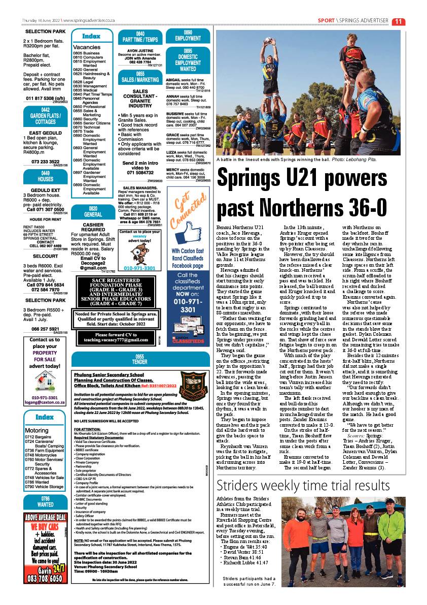 Springs Advertiser 16 June 2022 page 11