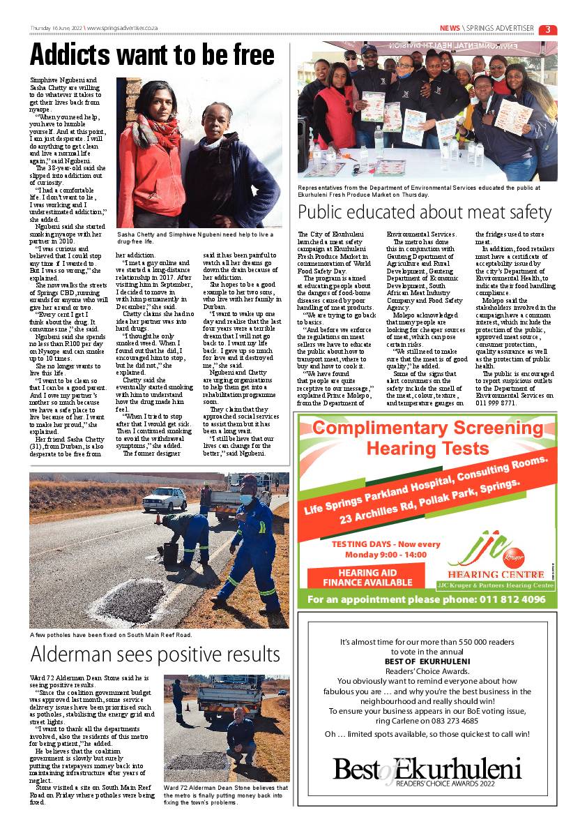 Springs Advertiser 16 June 2022 page 3