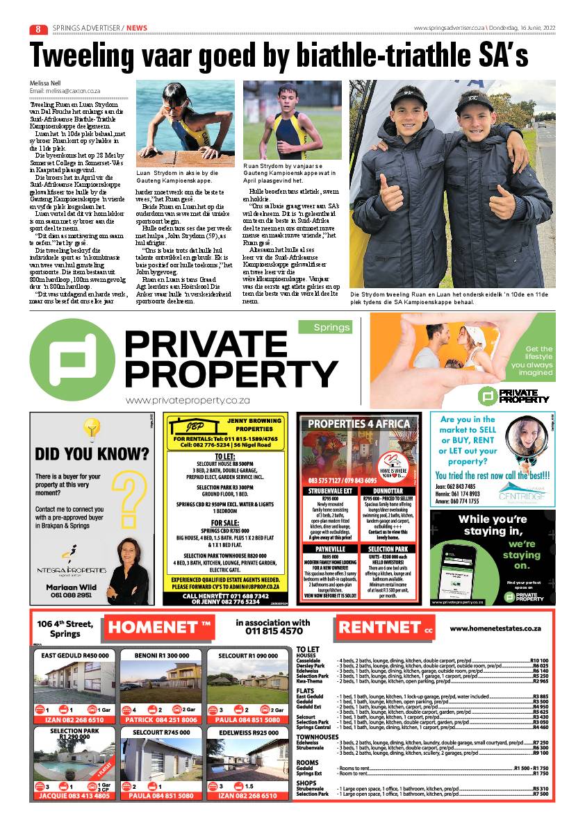 Springs Advertiser 16 June 2022 page 8