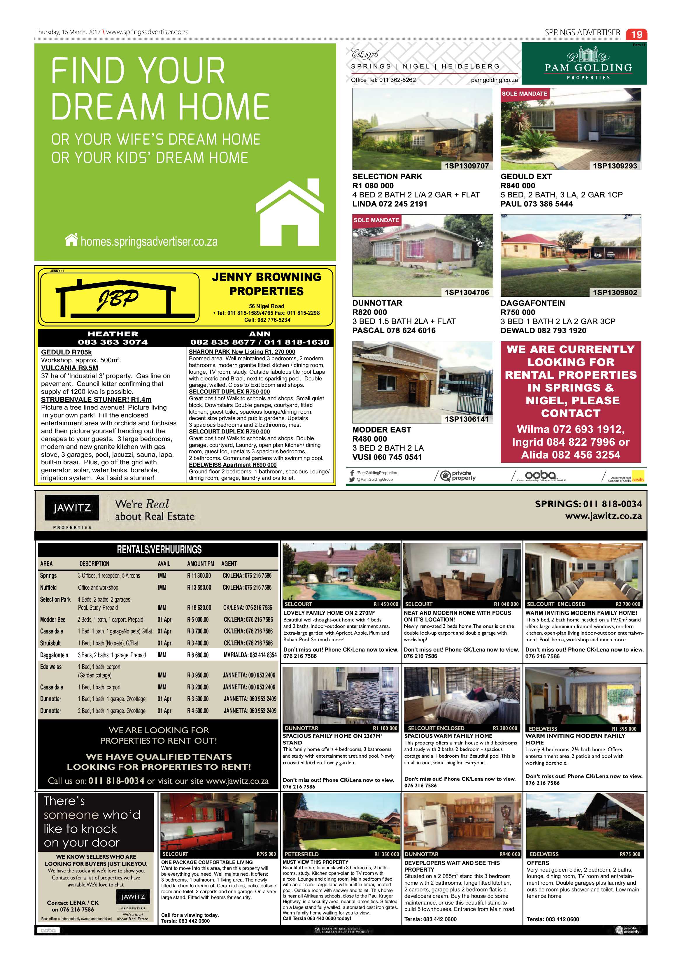 Springs Advertiser 16 March 2017 page 19