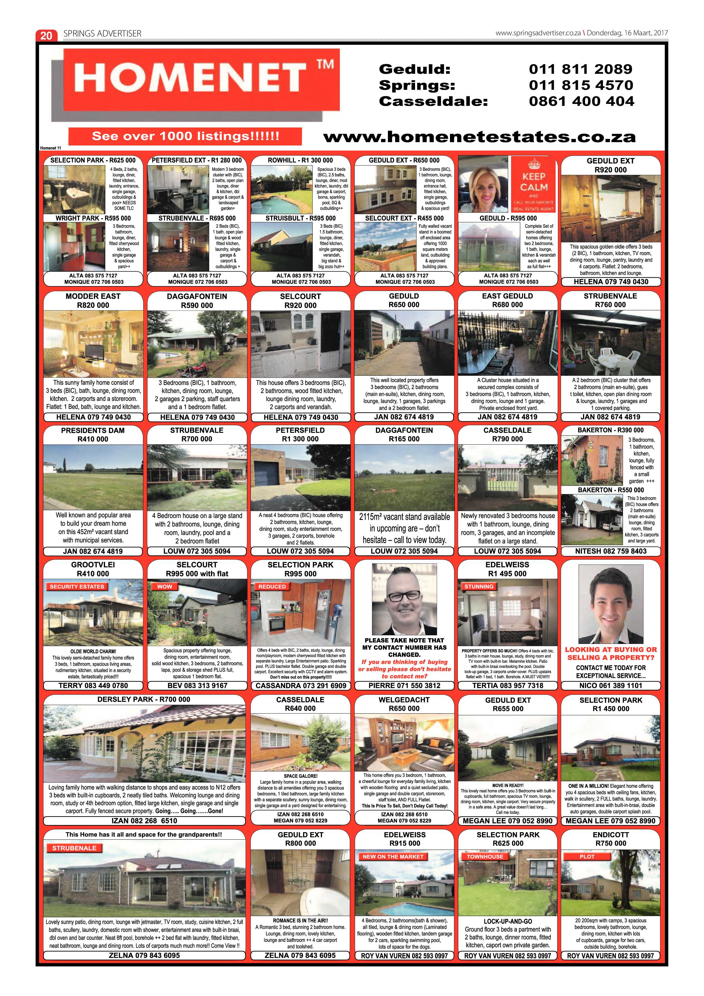 Springs Advertiser 16 March 2017 page 20
