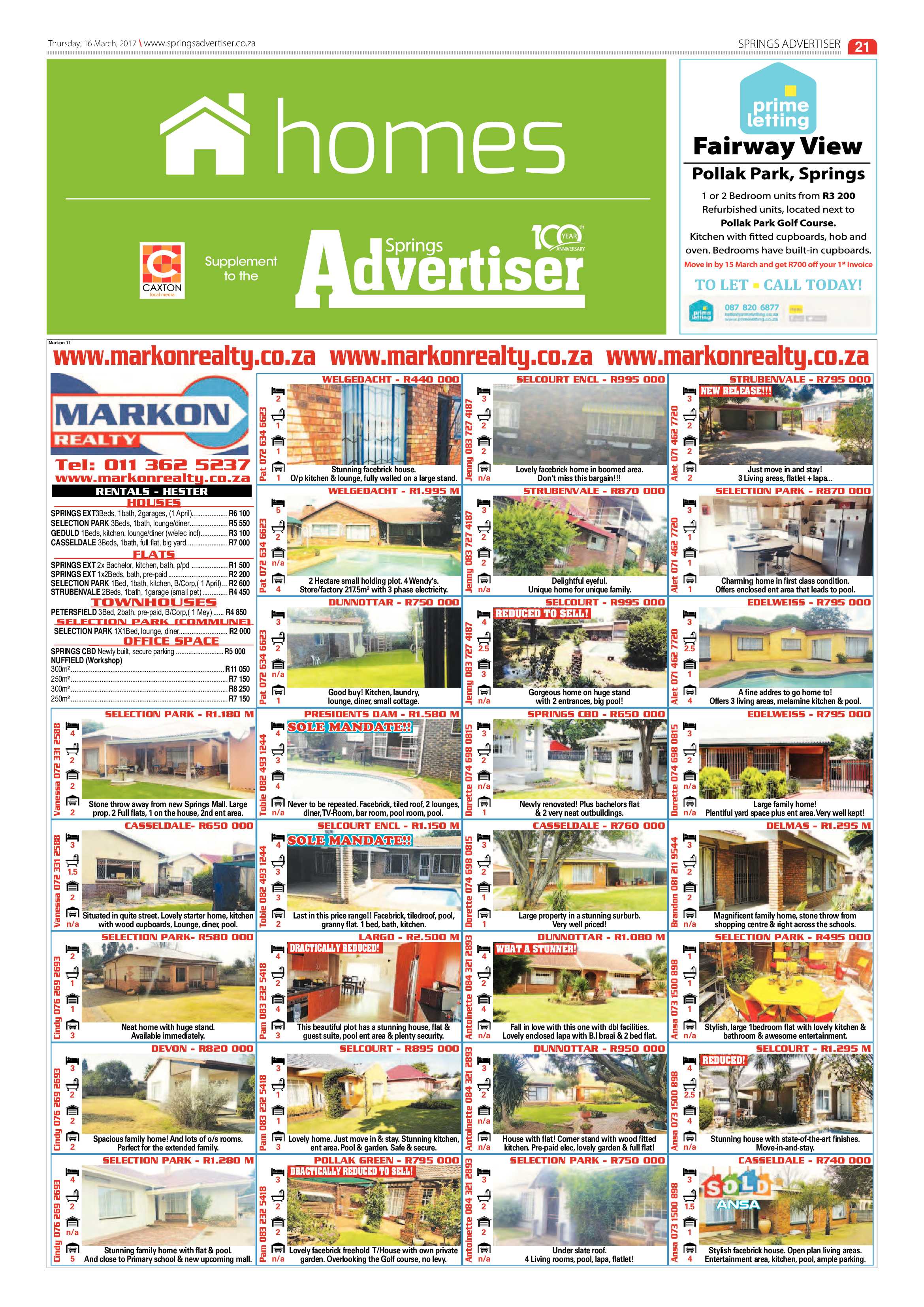 Springs Advertiser 16 March 2017 page 21