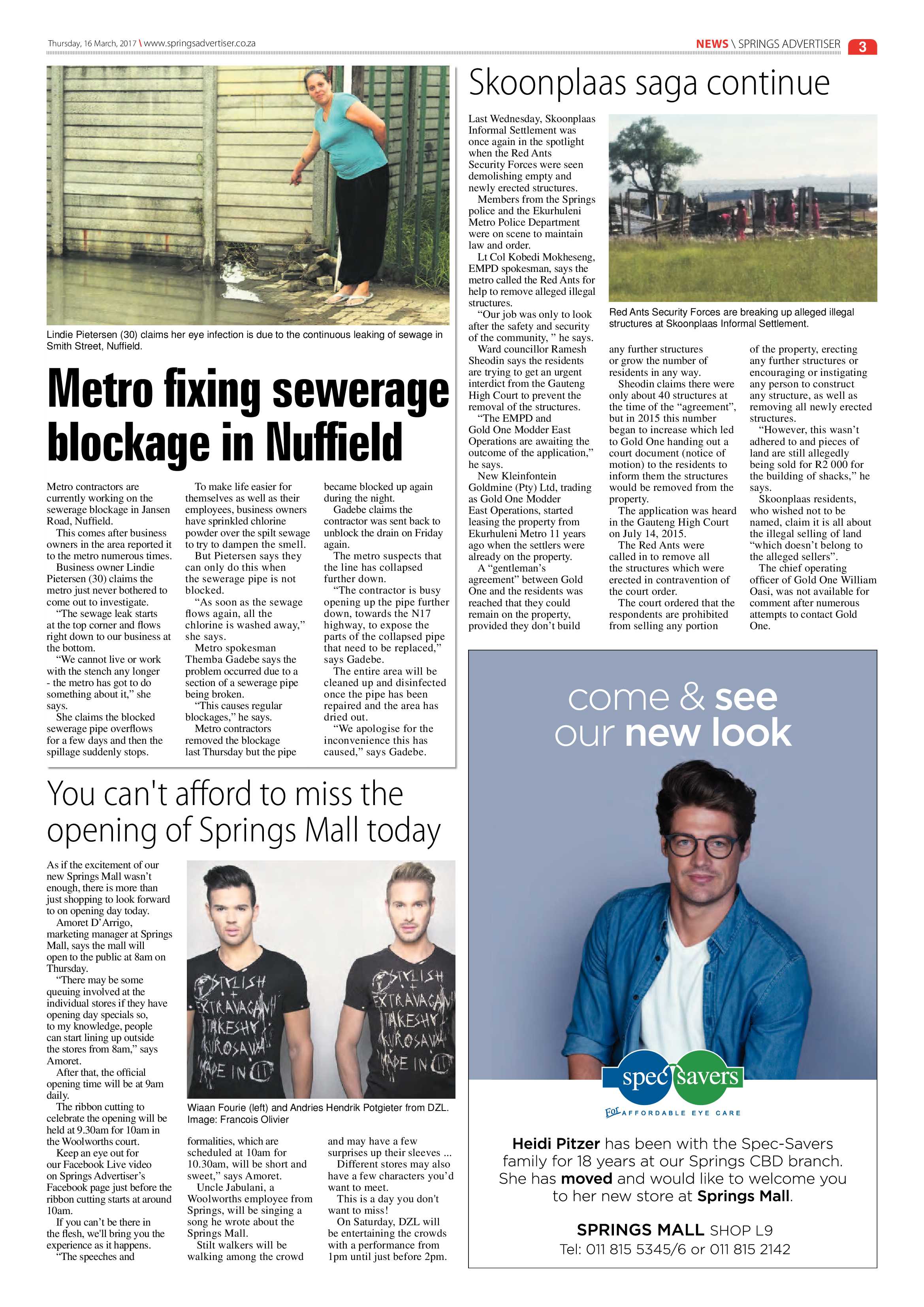 Springs Advertiser 16 March 2017 page 3