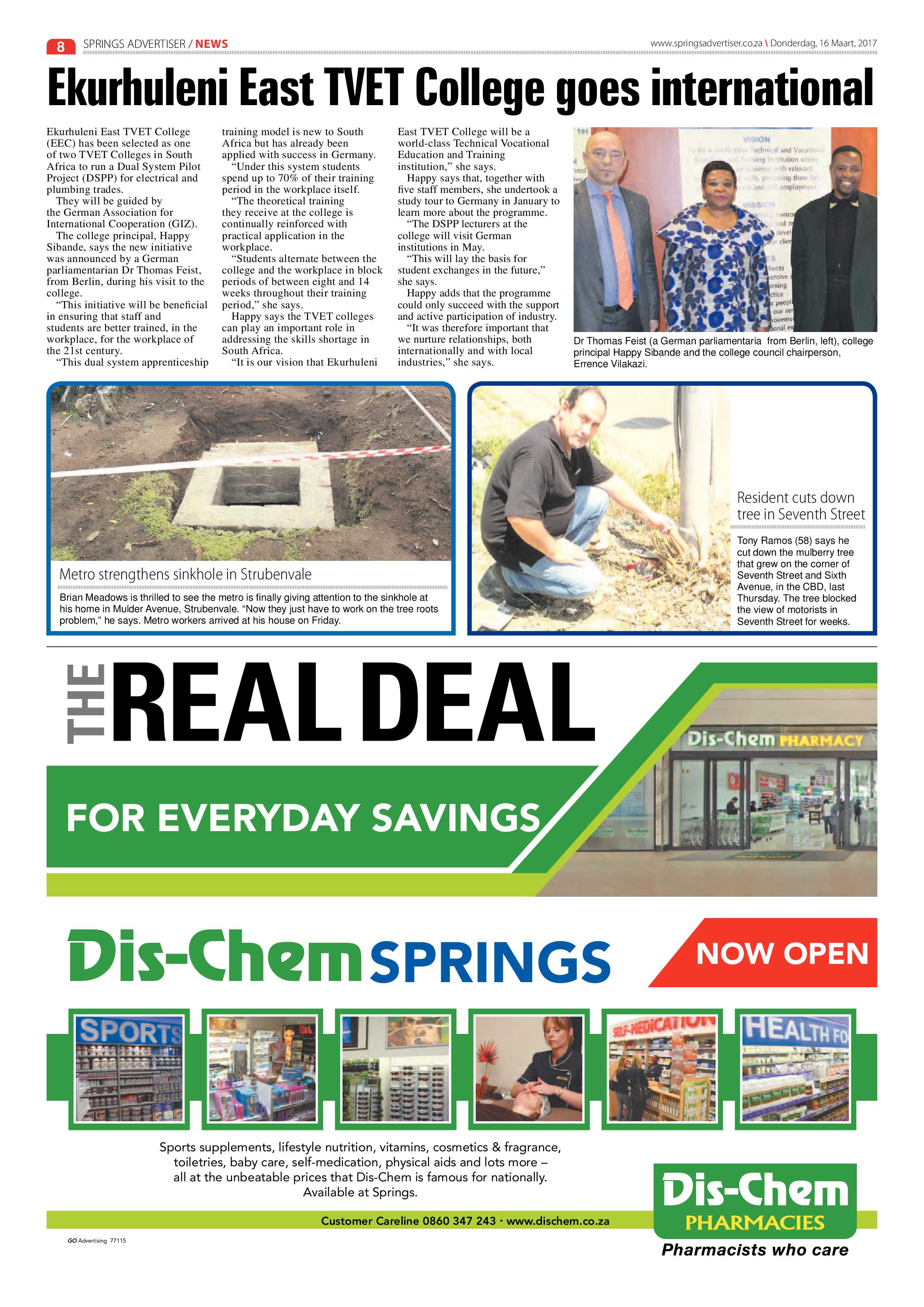 Springs Advertiser 16 March 2017 page 8