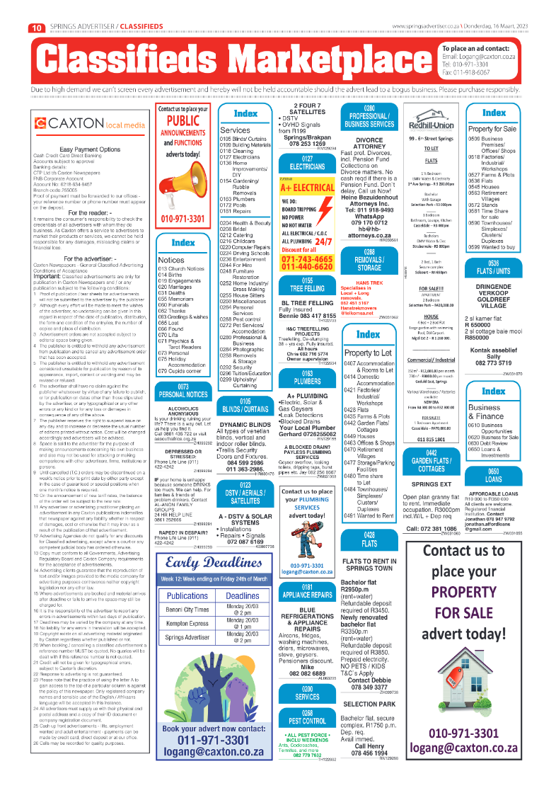 Springs Advertiser 16 March 2023 page 10