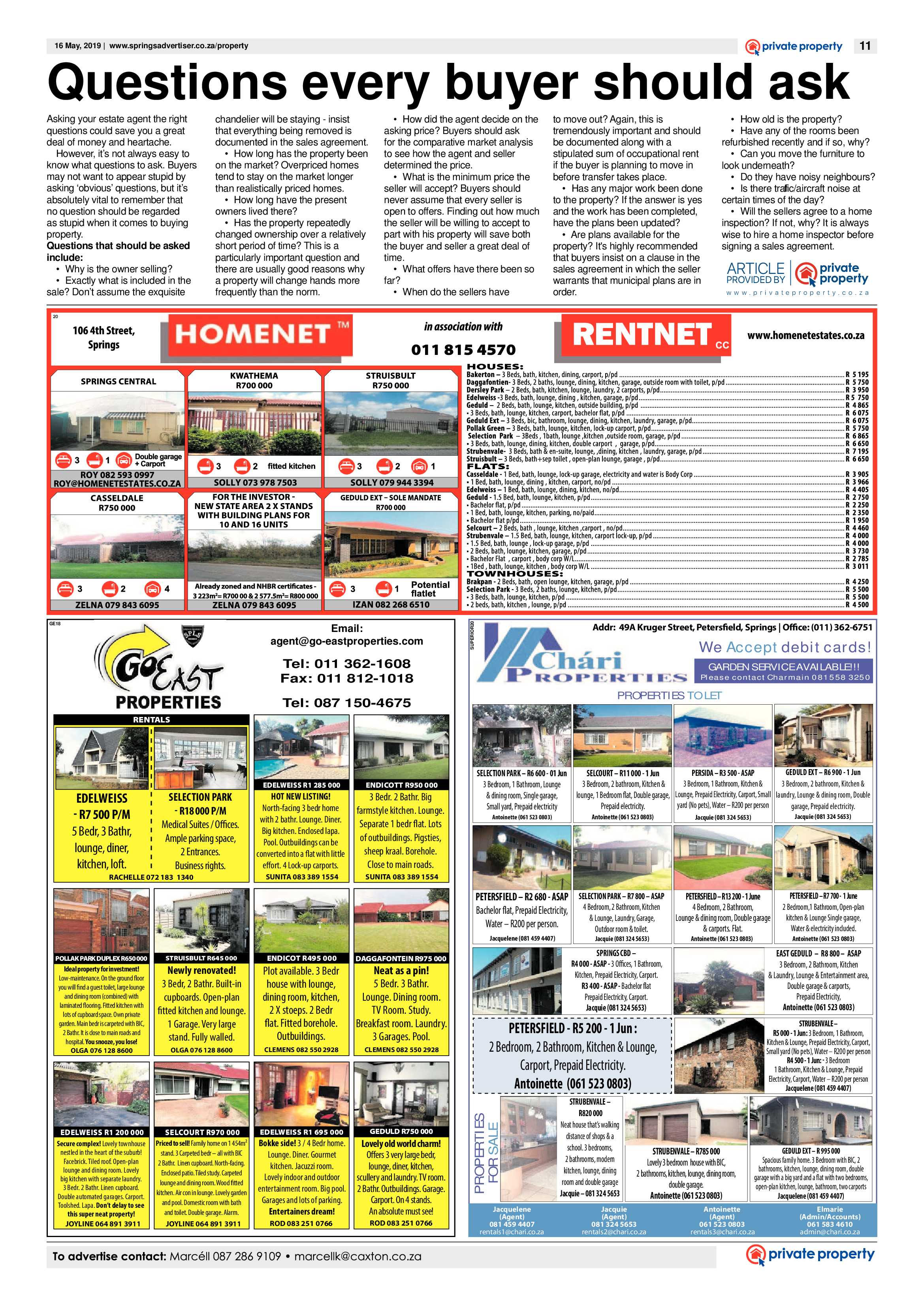 Springs Advertiser 16 May 2019 page 11
