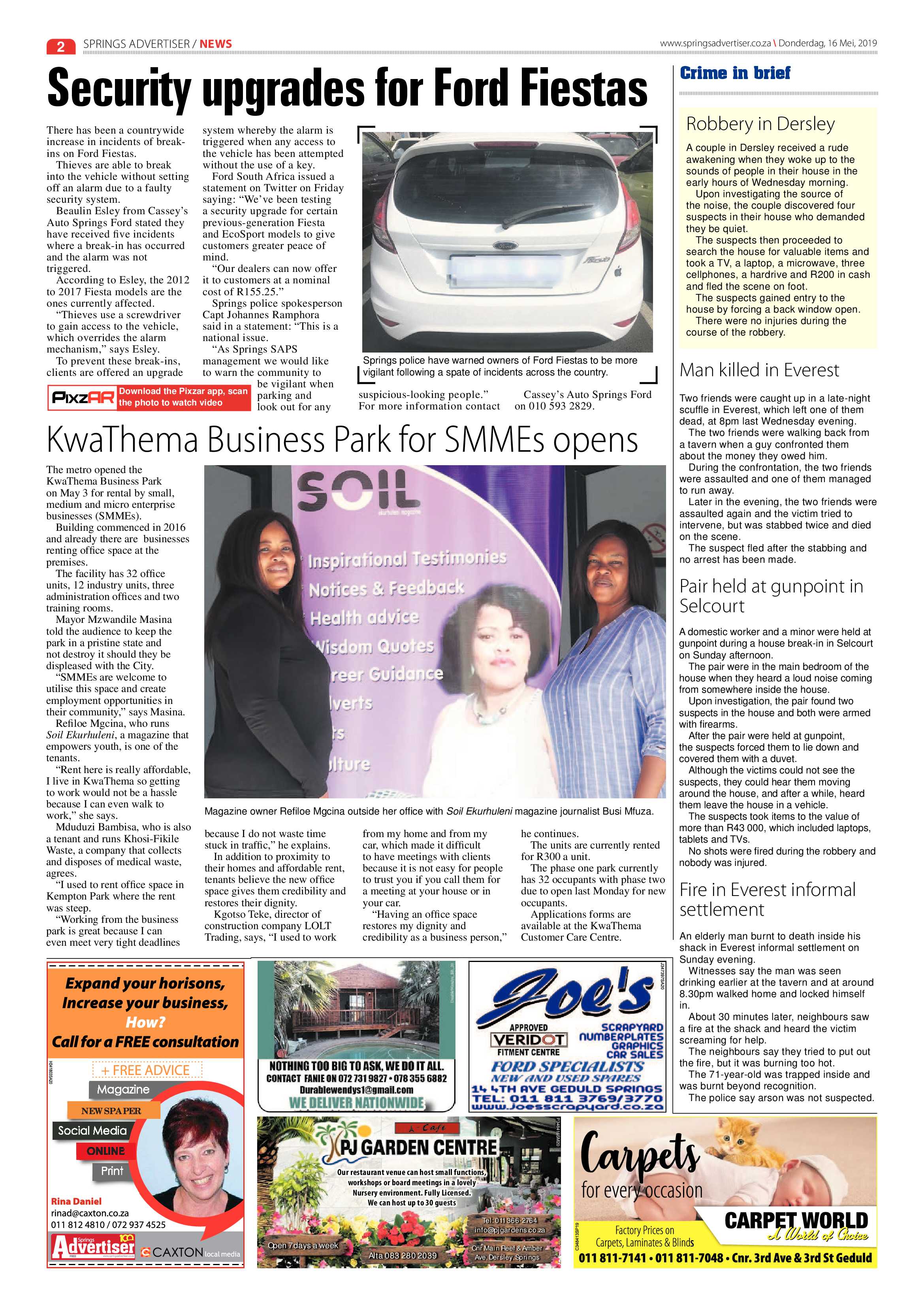 Springs Advertiser 16 May 2019 page 2